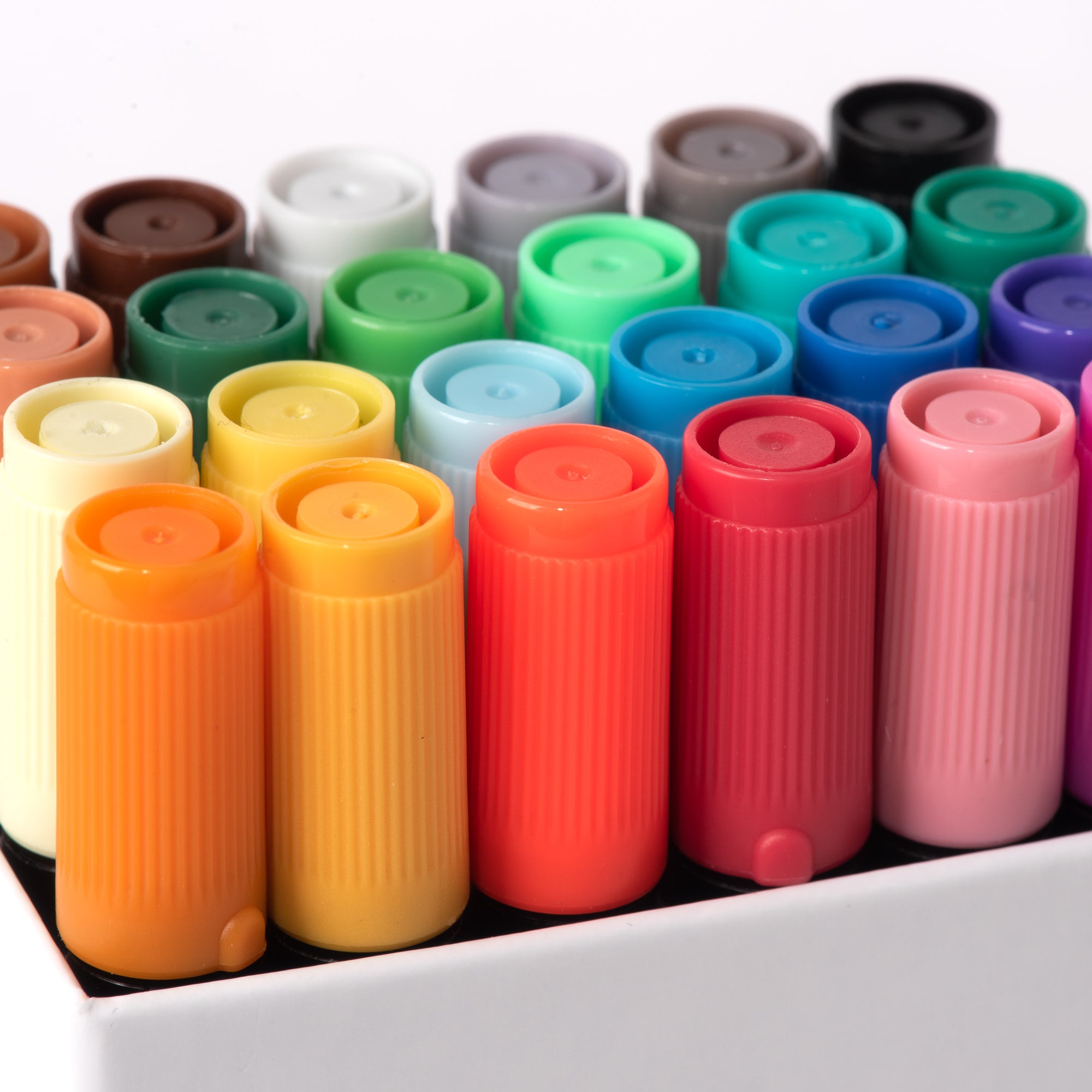24-Pack Tuxedo Double-Ended Markers Set in Assorted Colors - Fine and Brush Tips!