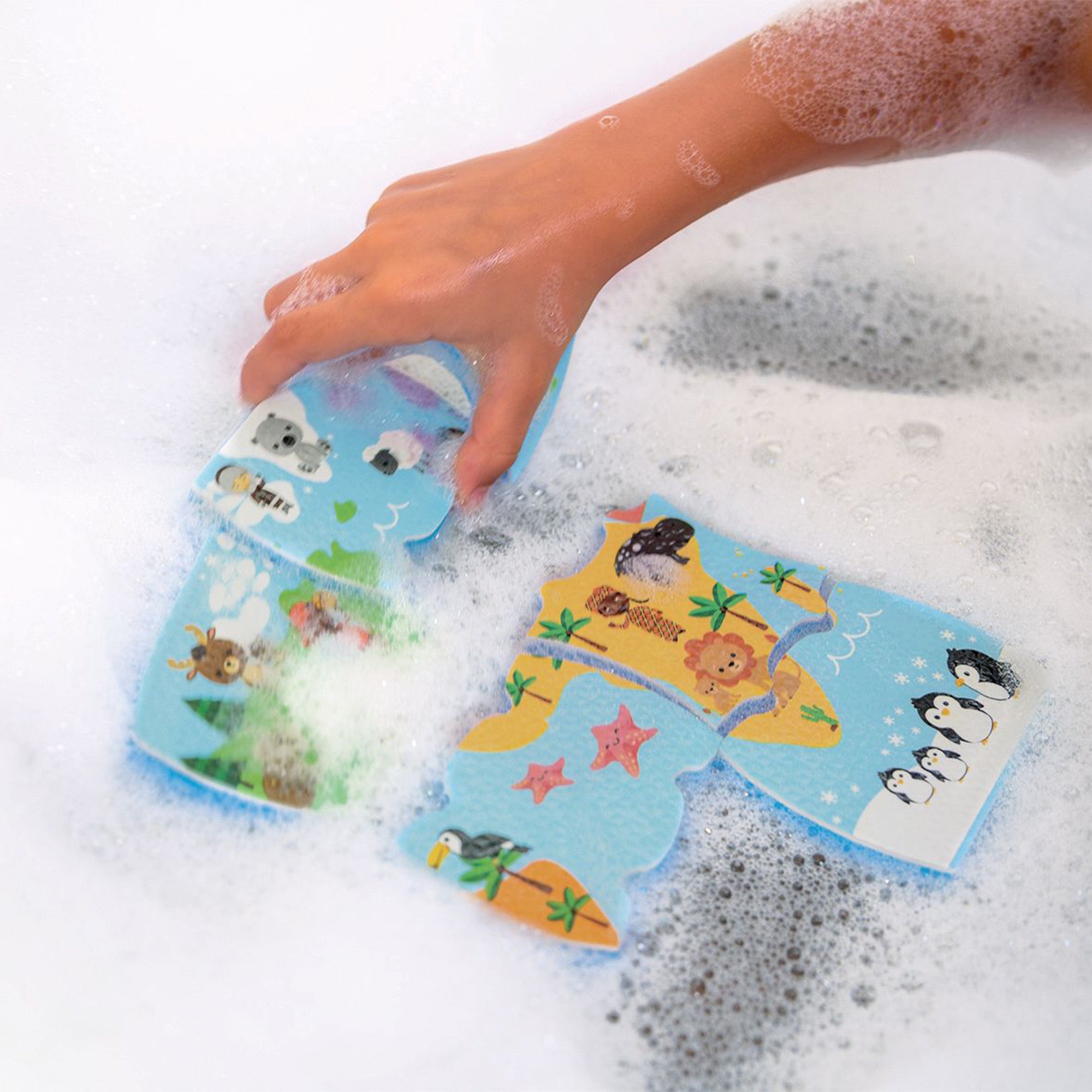 Magical 28-Piece Explorers Map Bath Puzzle