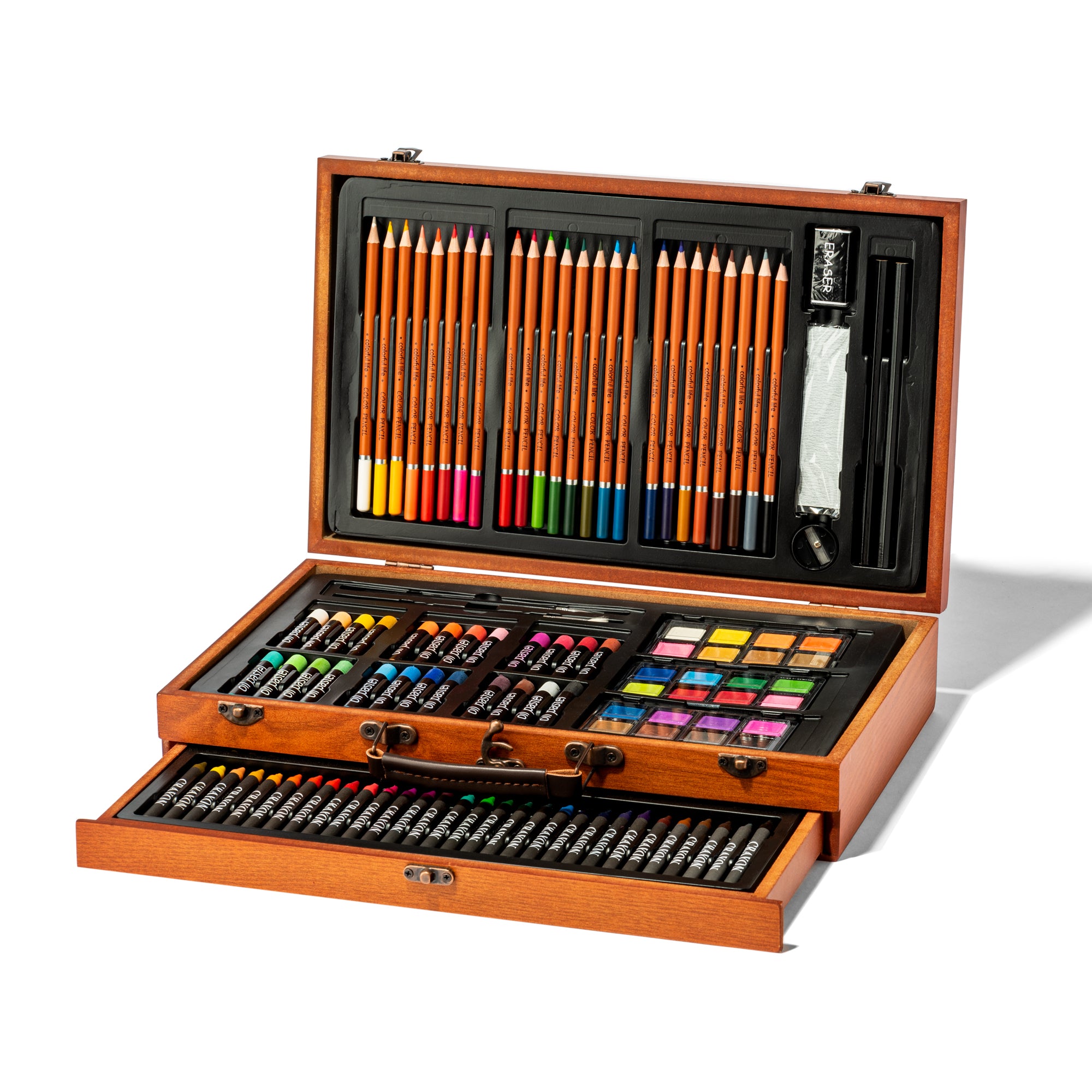 140-Piece Premium Wooden Artist's Case: A Dream Set for Artists!
