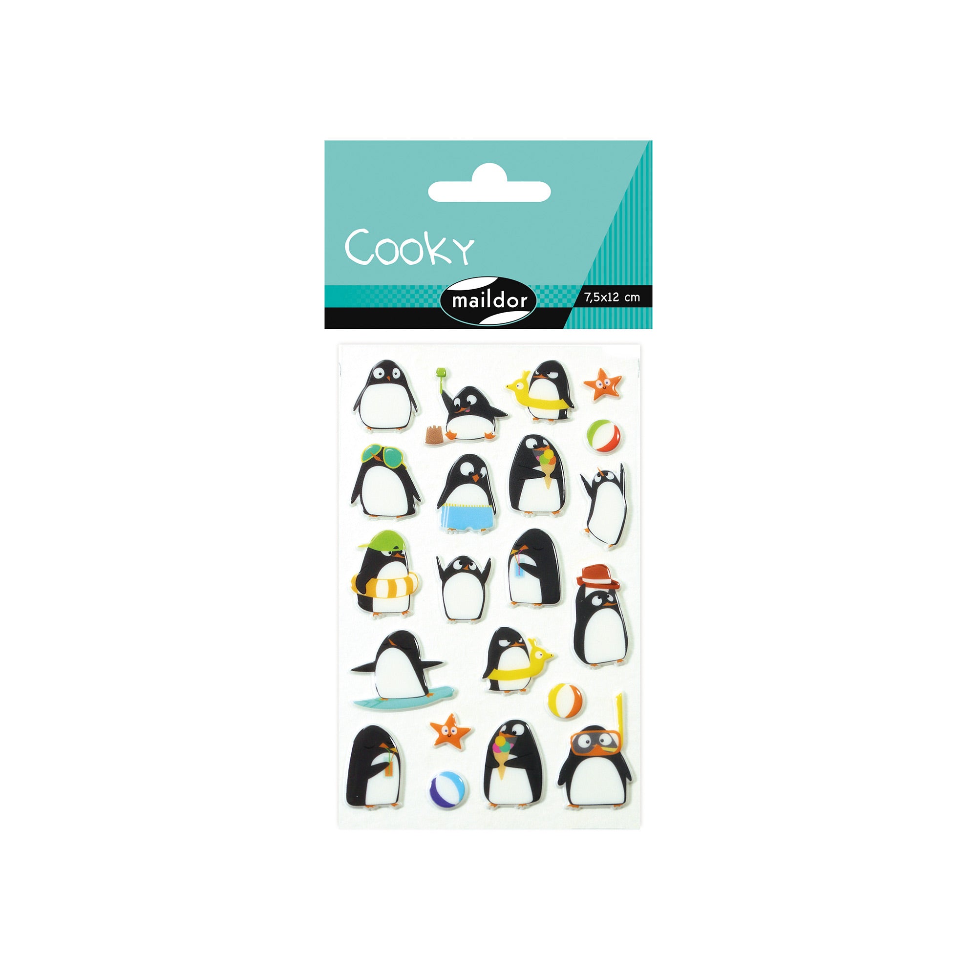 Adorable 3D Penguin Cooky Stickers