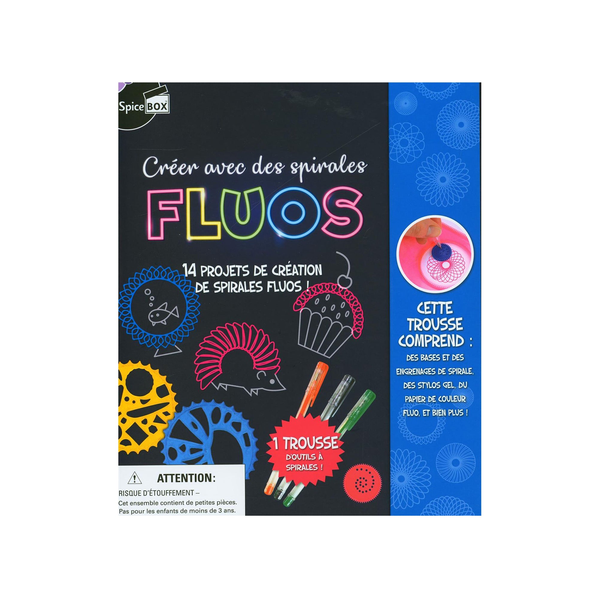 Create with Neon Spirals: Fluorescent Art Kit - French Edition