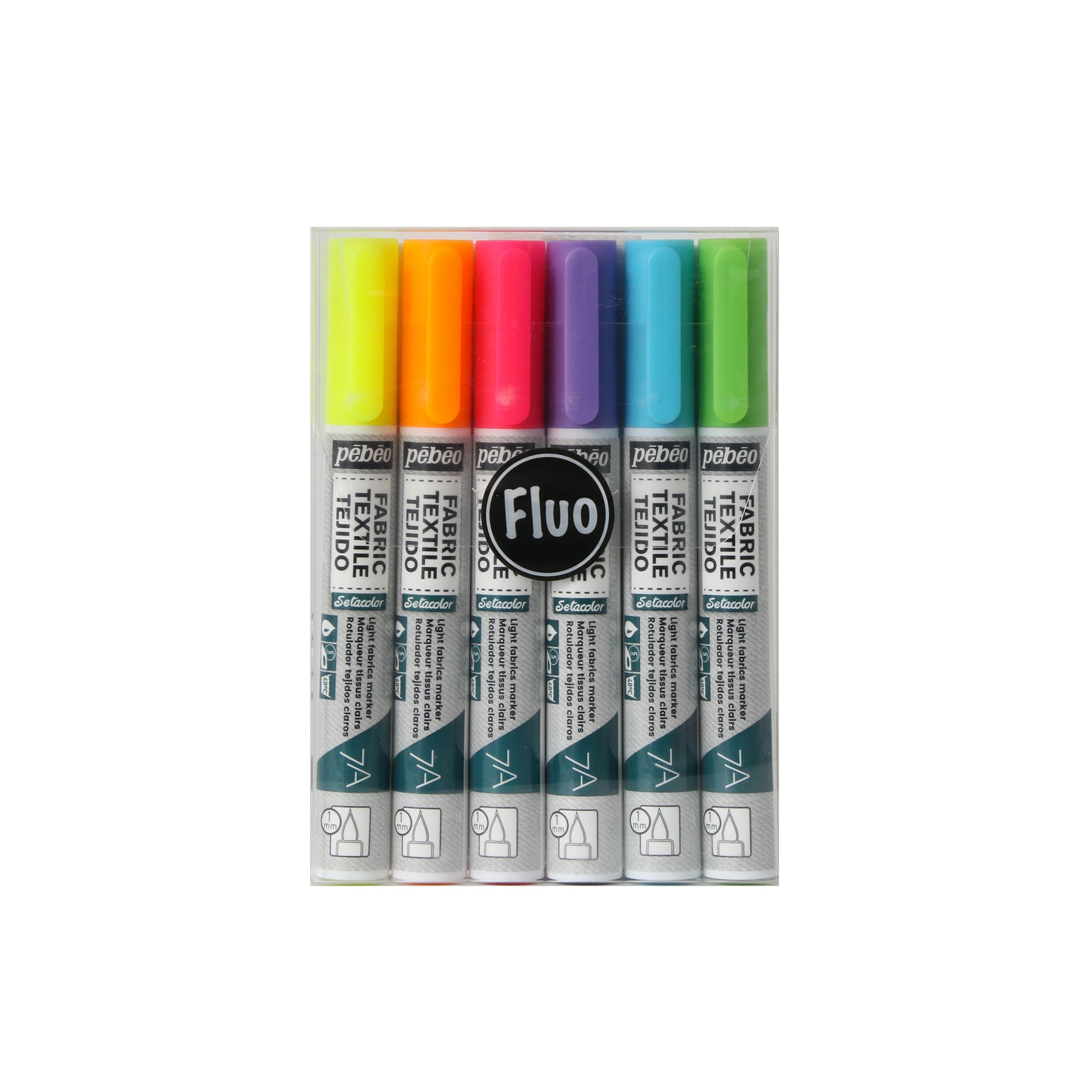 7A Fluorescent Light Fabric Markers - Pack of 6