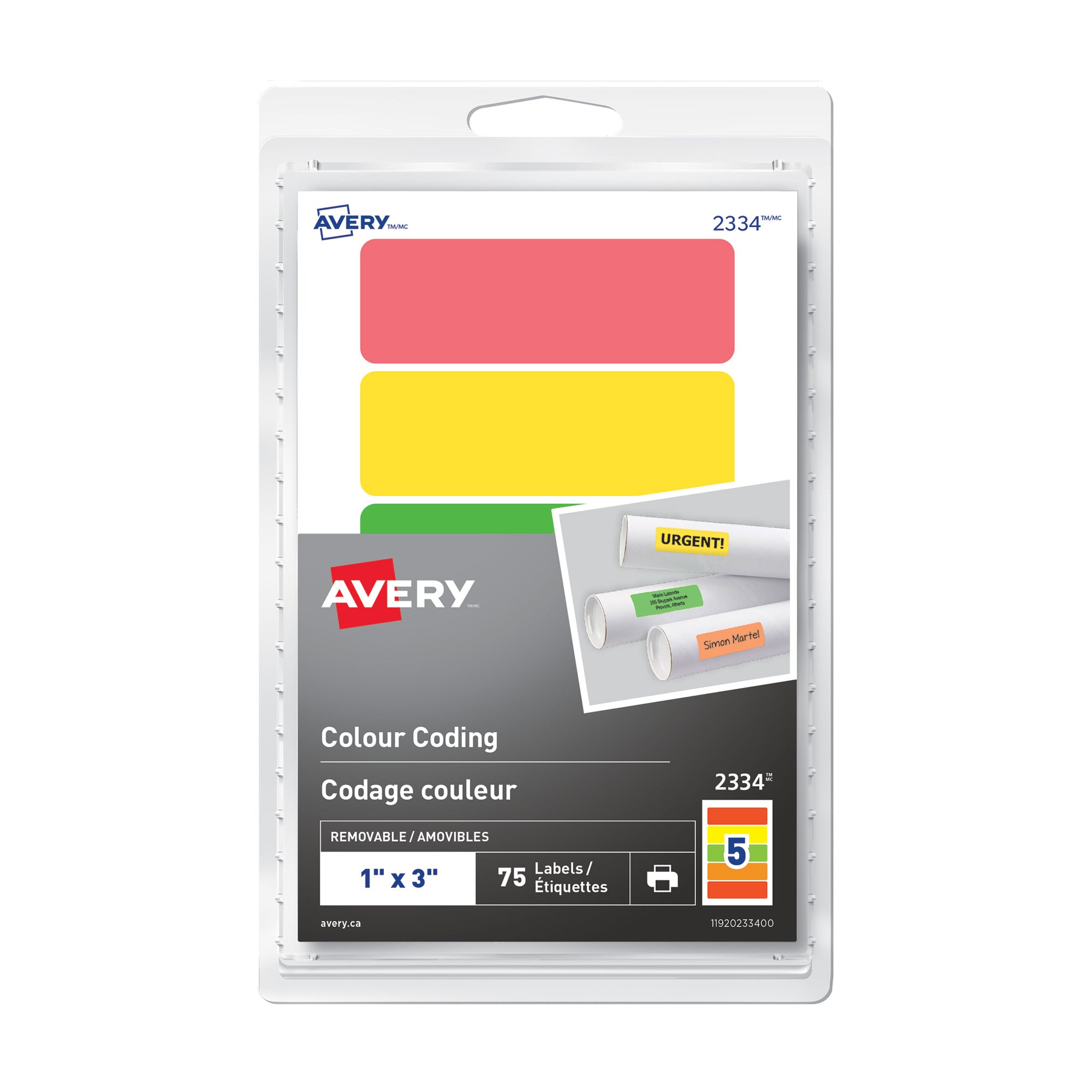 Avery 75-Pack Vibrant Colour Coding Labels