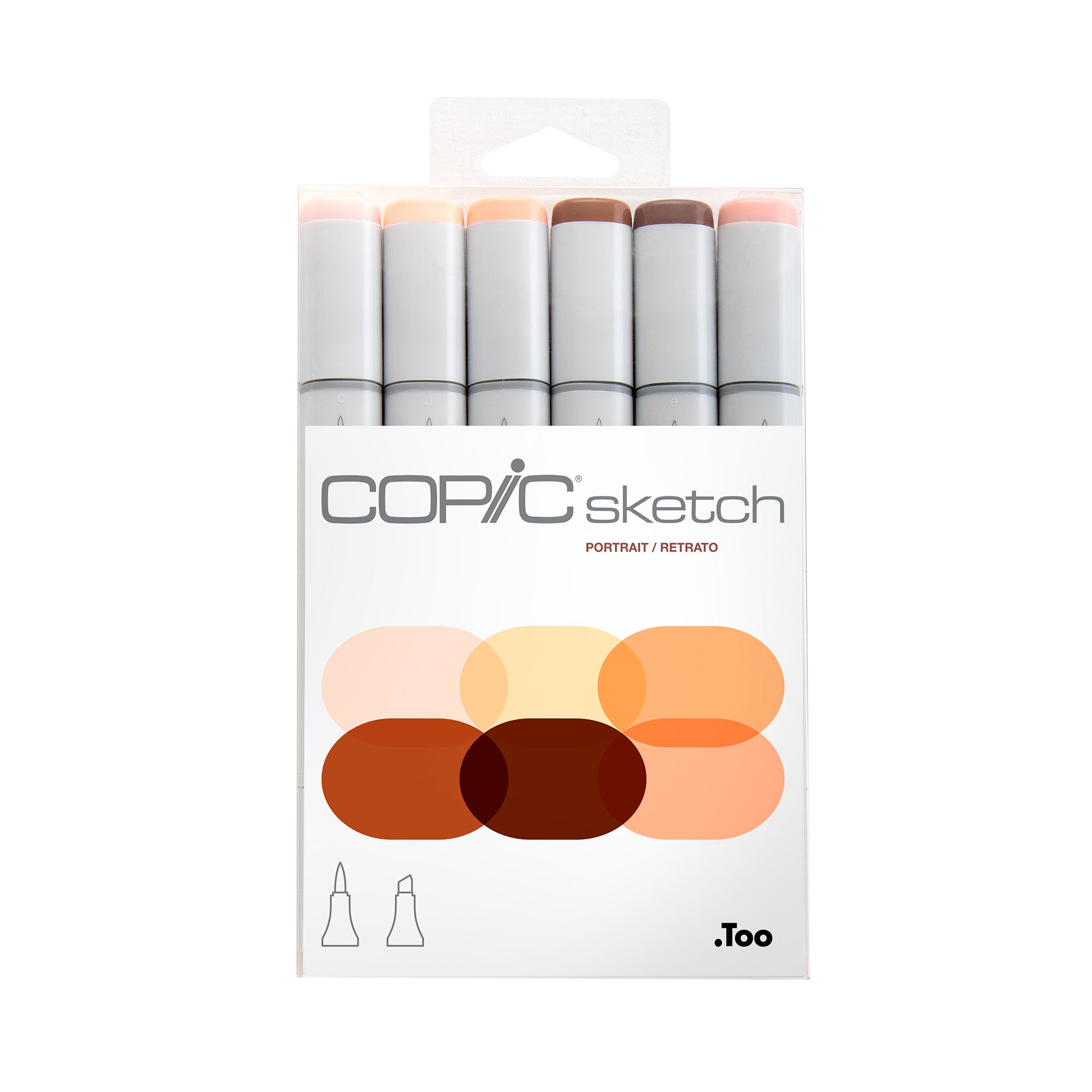 Copic Sketch Portrait Markers - 6-Pack Bundle