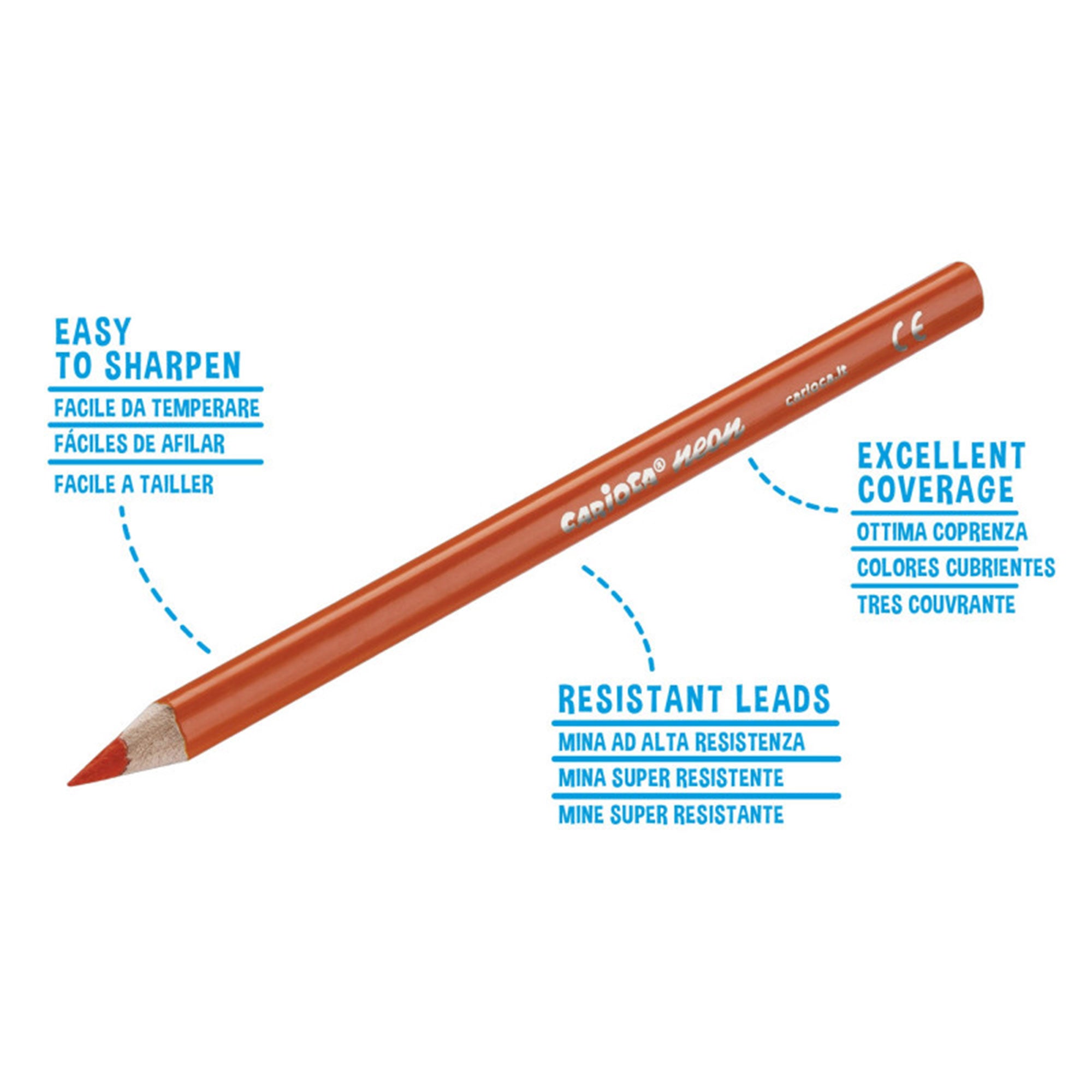 6-Pack Neon Maxi Coloured Pencils - Unleash Your Creativity!