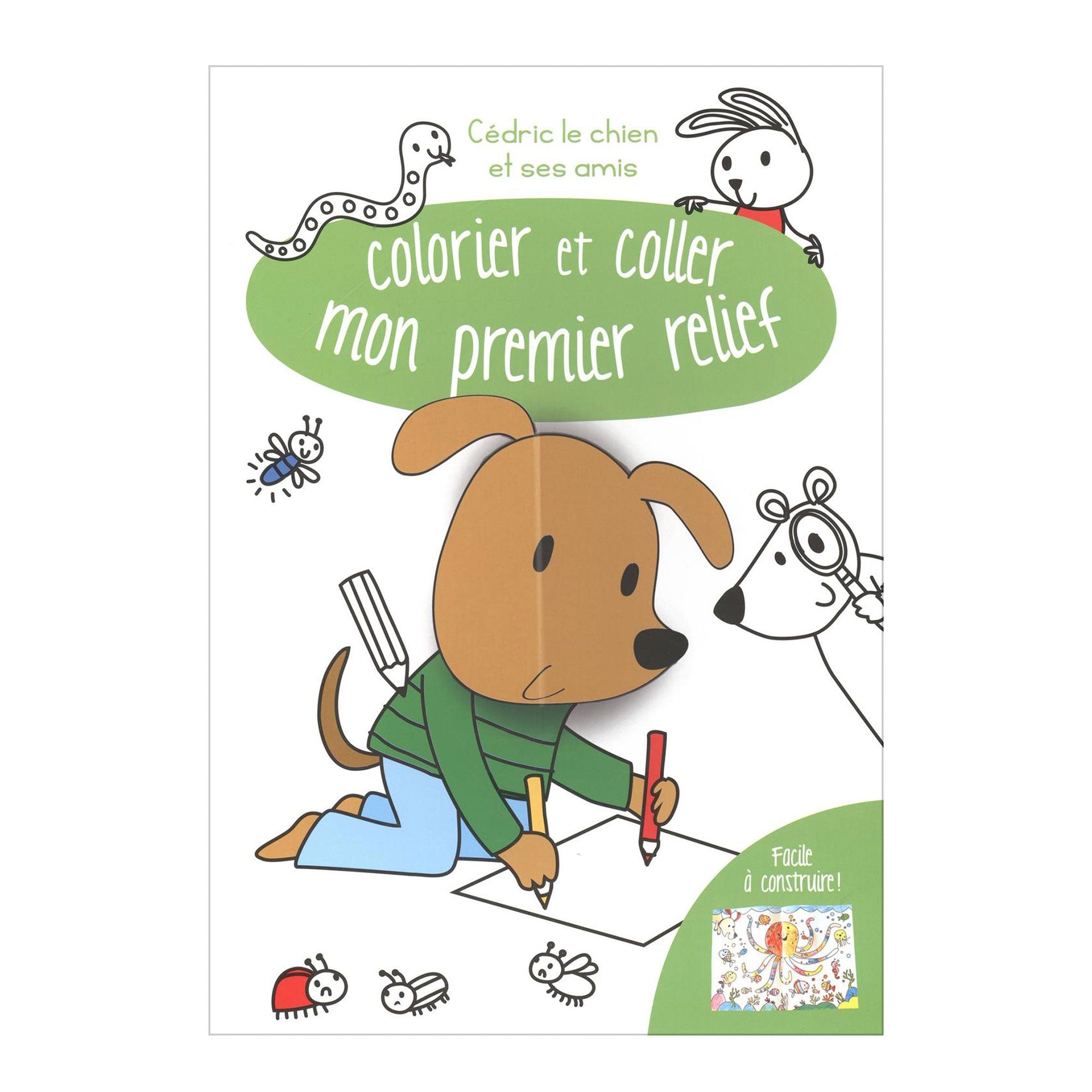 Color and Stick Your First Relief: Cédric the Dog and His Friends - French Edition
