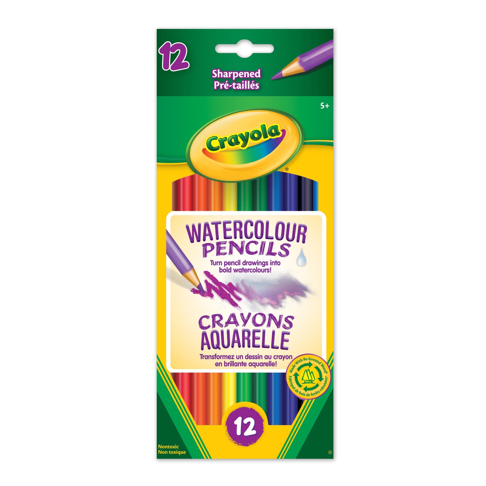 Crayola 12-Pack Assorted Watercolour Pencils - Unleash Your Creativity!
