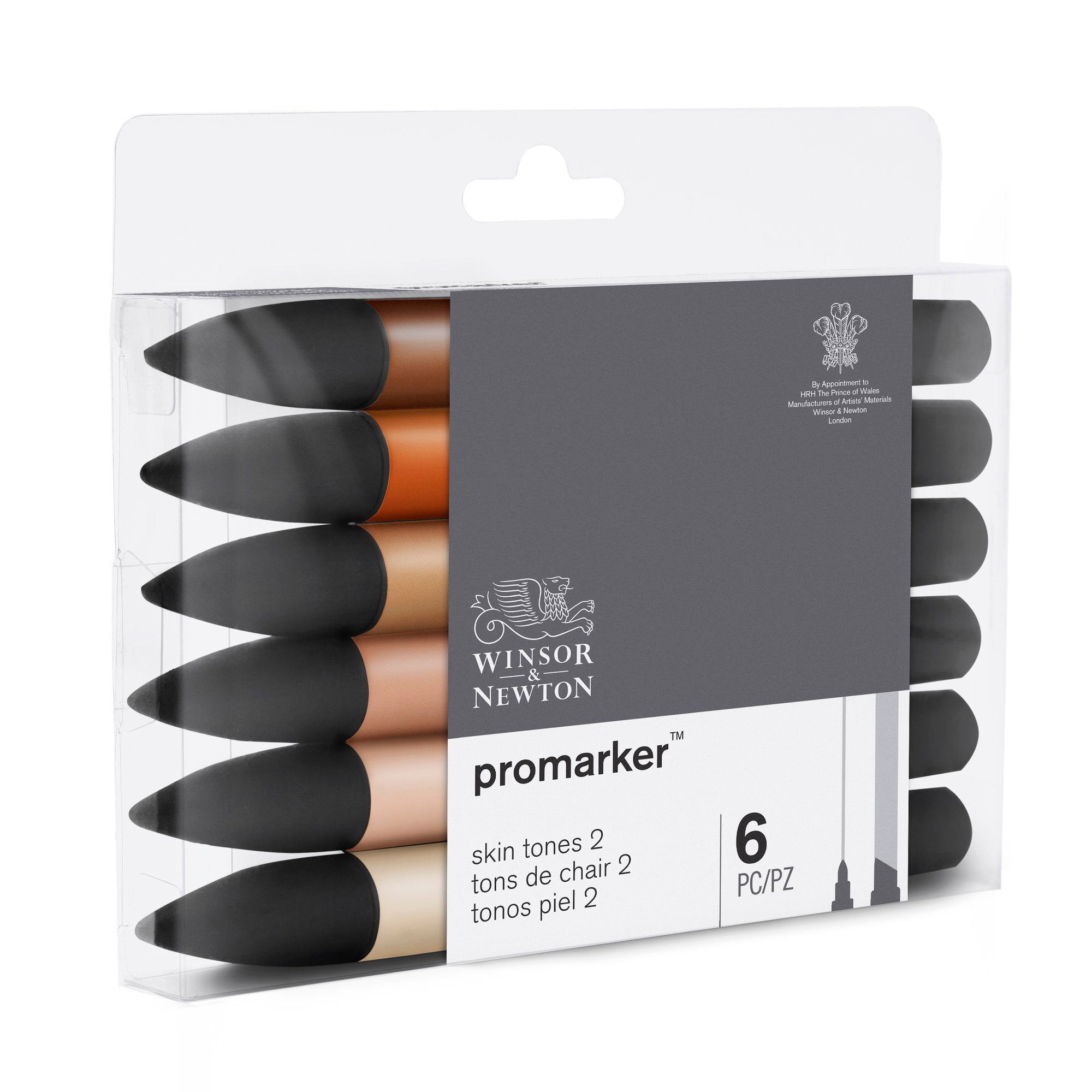Irresistible 6-Piece Double-Tip Promarker Marker Set in Gorgeous Skin Tones