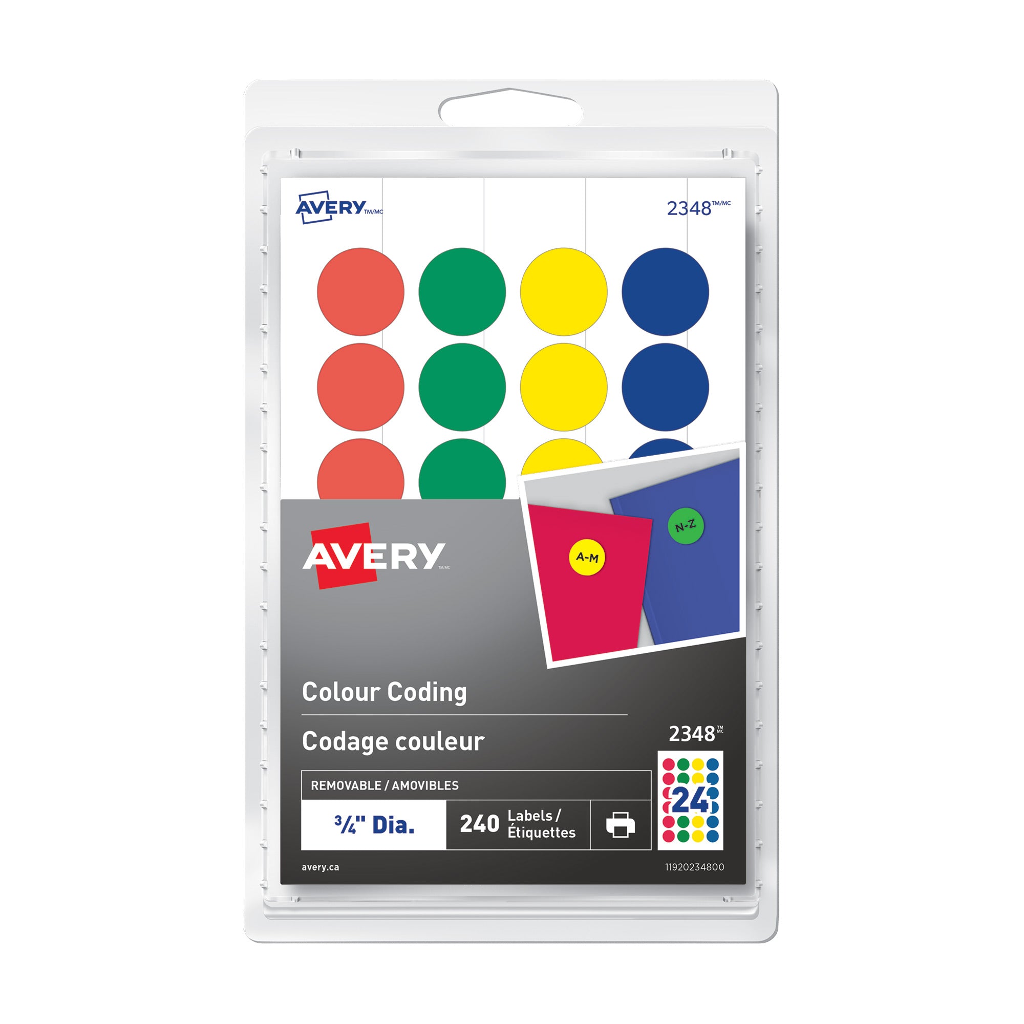 Avery 240-Pack Assorted Colour Coding Labels - Your Ultimate Organization Solution