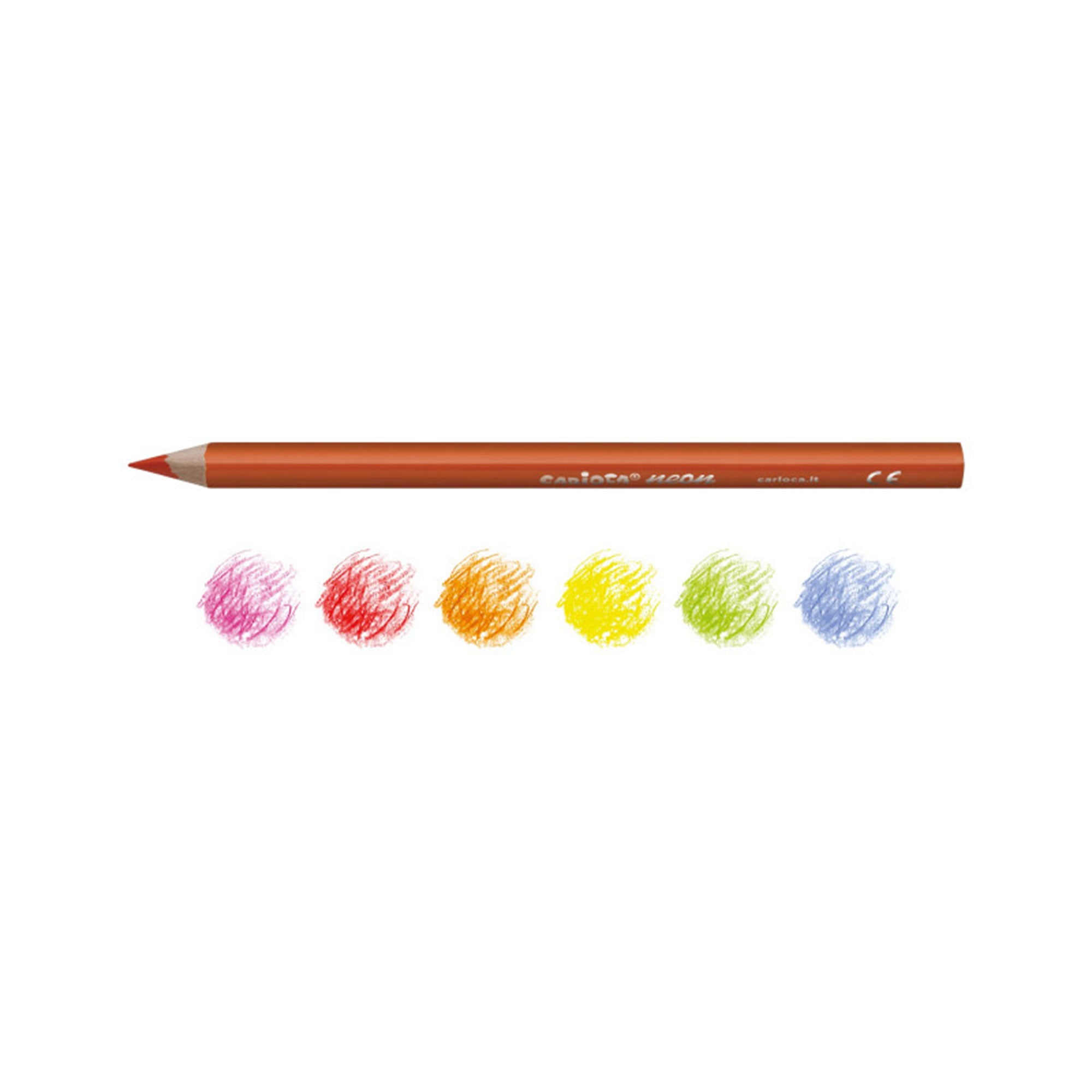 6-Pack Neon Maxi Coloured Pencils - Unleash Your Creativity!