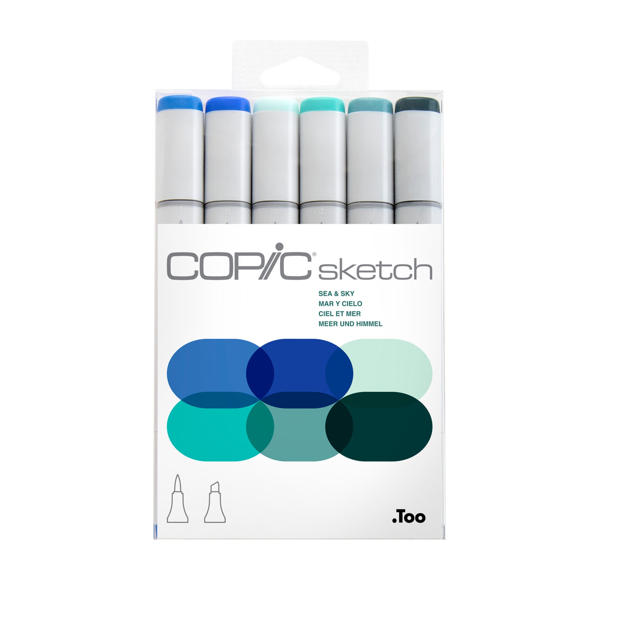 6-Pack Copic Sketch Markers - Dive into Sea & Sky Colors!