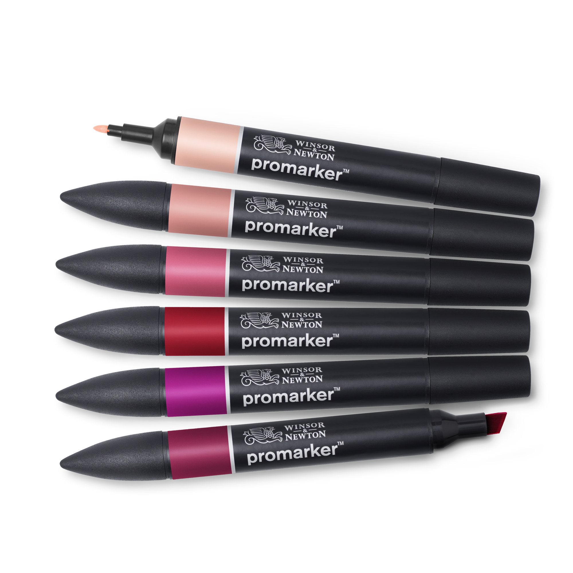 Irresistible 6-Piece Double-Tip Promarker Marker Set in Stunning Red Tones