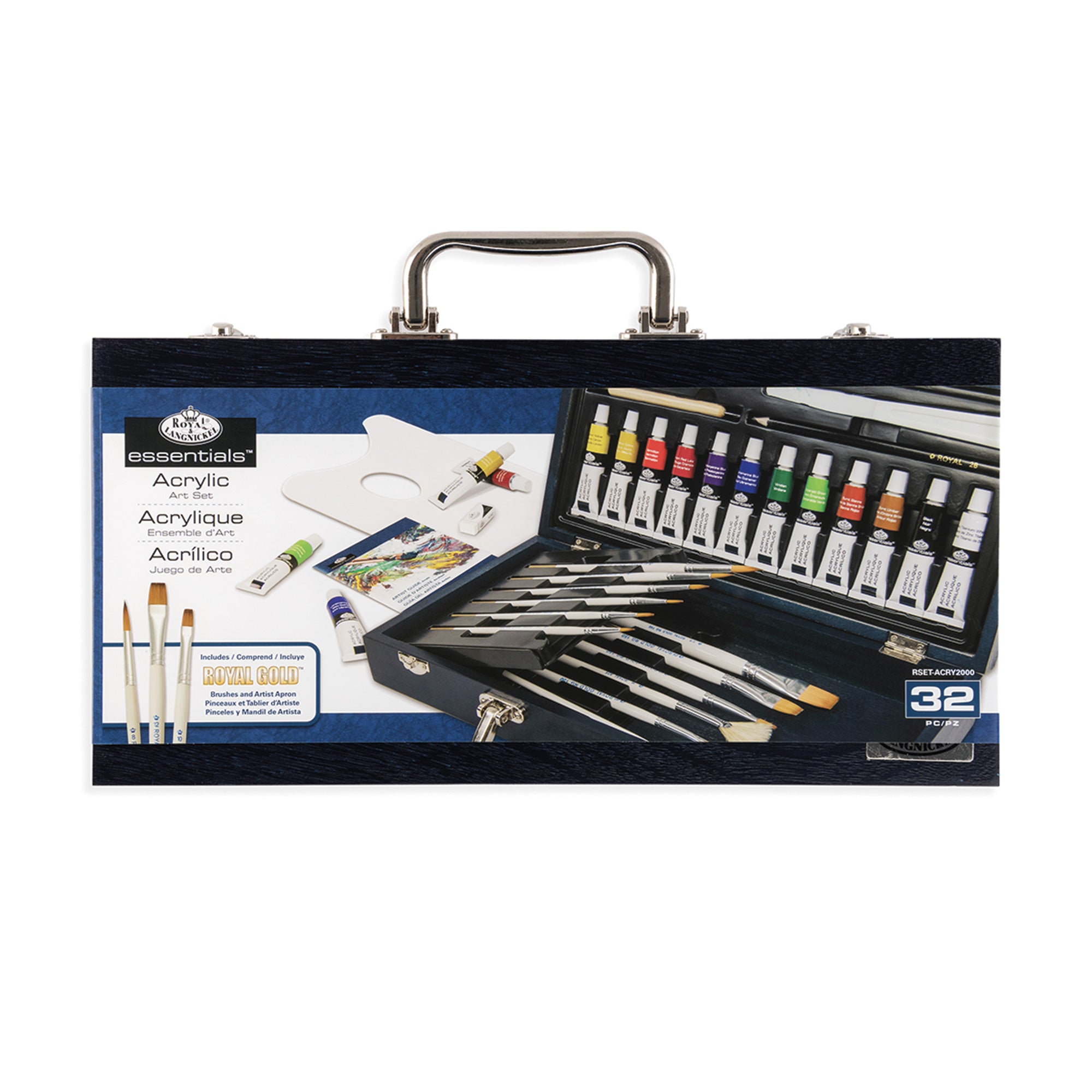 Artistic Acrylic Wooden Box Kit - 32 Pieces
