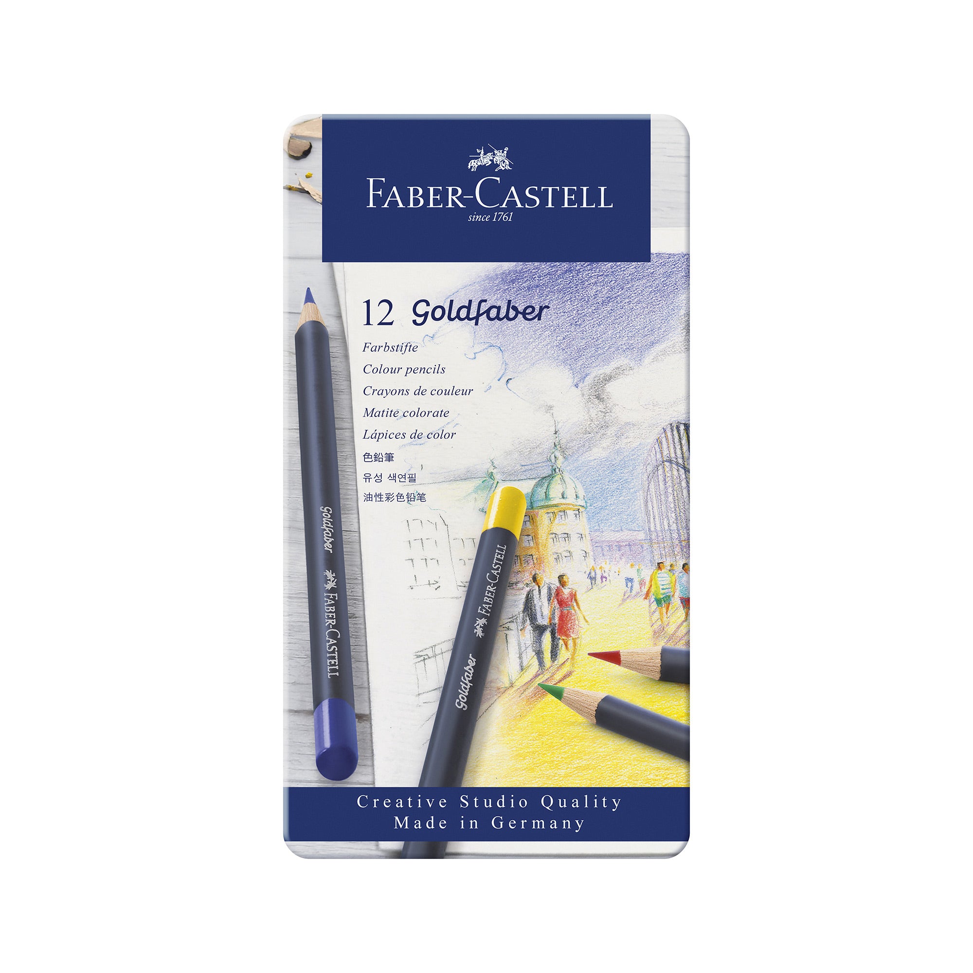 12-Pack Goldfaber Vibrant Coloured Pencils - Unleash Your Creativity!