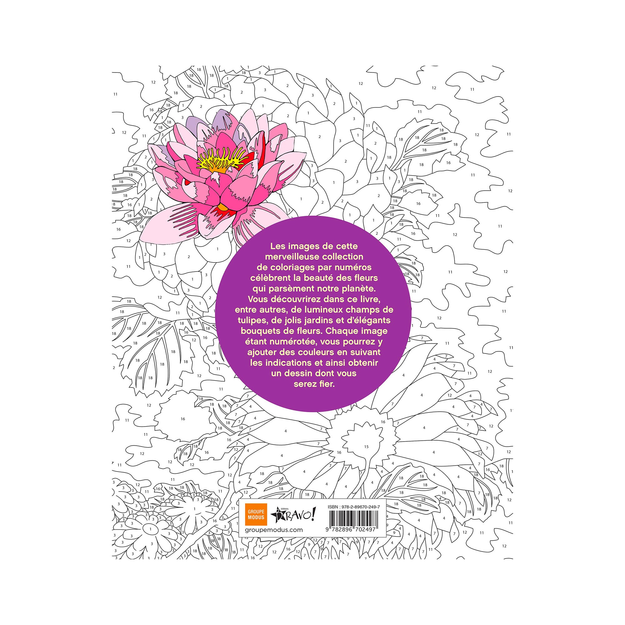 French Edition: Color by Numbers - Flowers