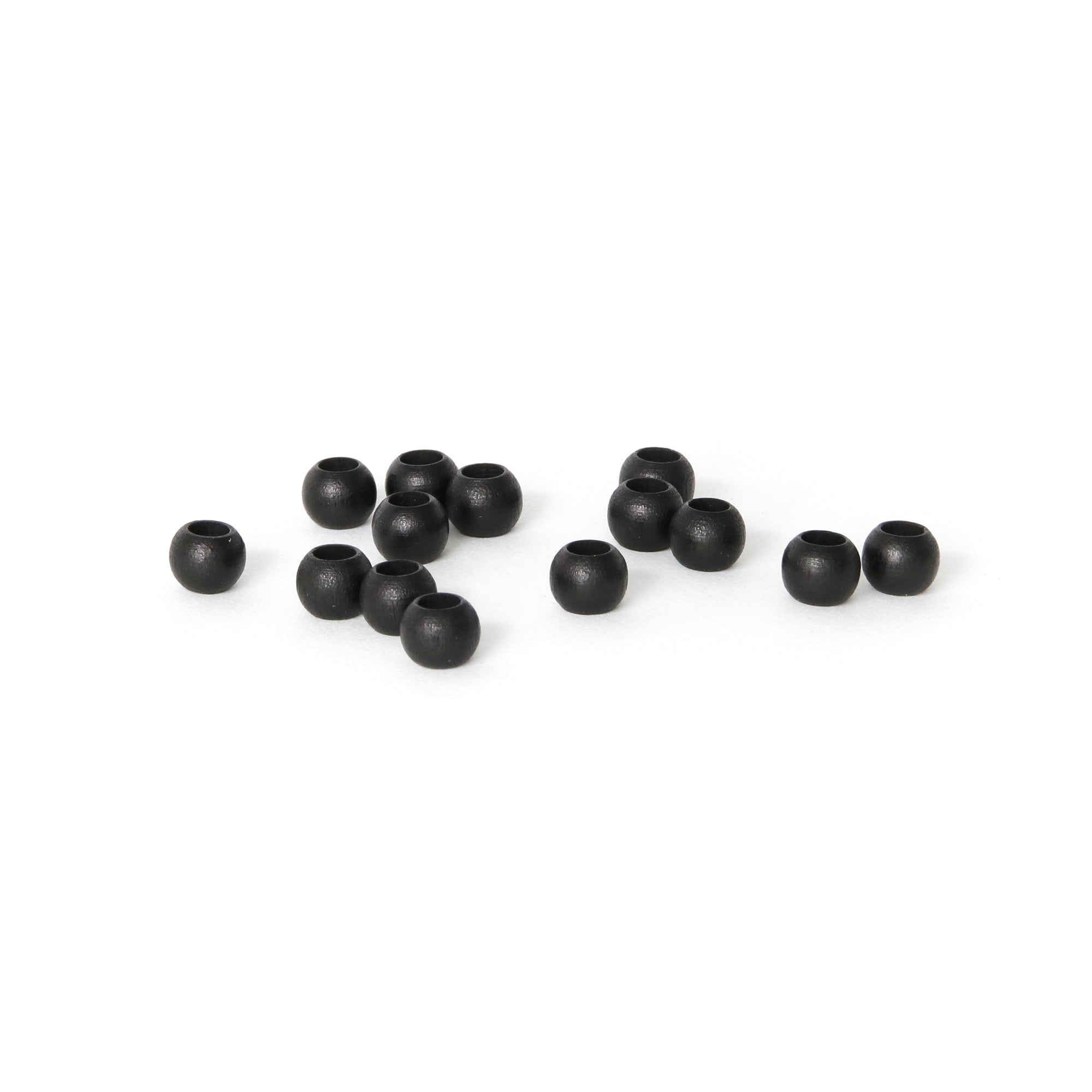 100-Pack Black Round Large-Hole Wooden Beads - Unleash Your Creativity!