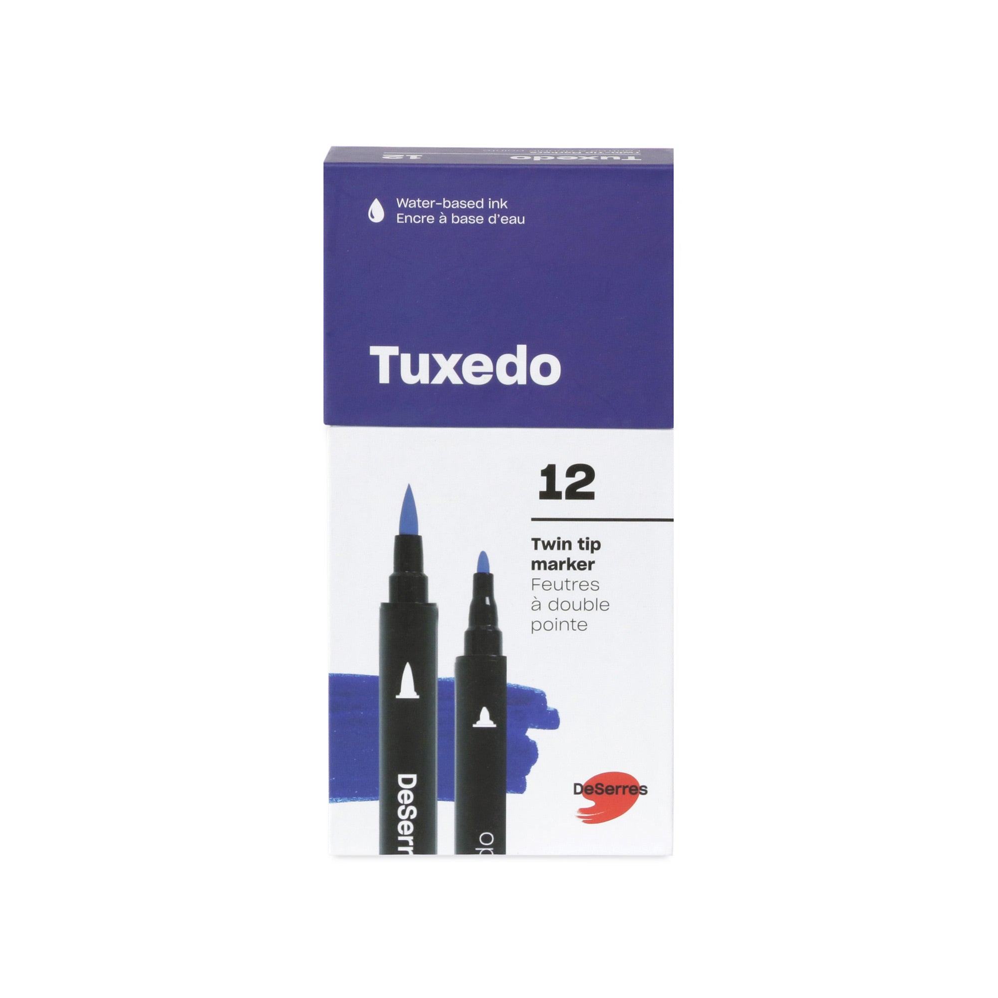 12-Pack Tuxedo Double-Ended Markers Set: Assorted Colors for Creative Masterpieces