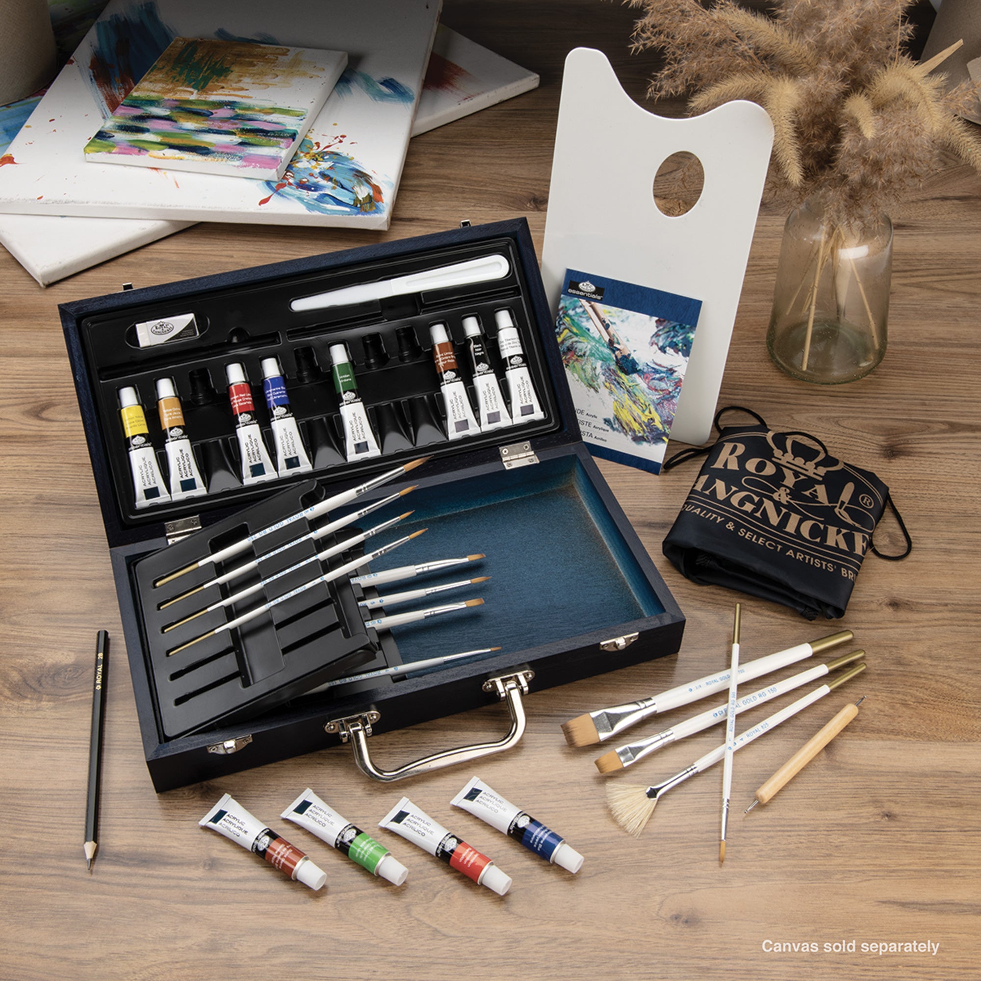 Artistic Acrylic Wooden Box Kit - 32 Pieces