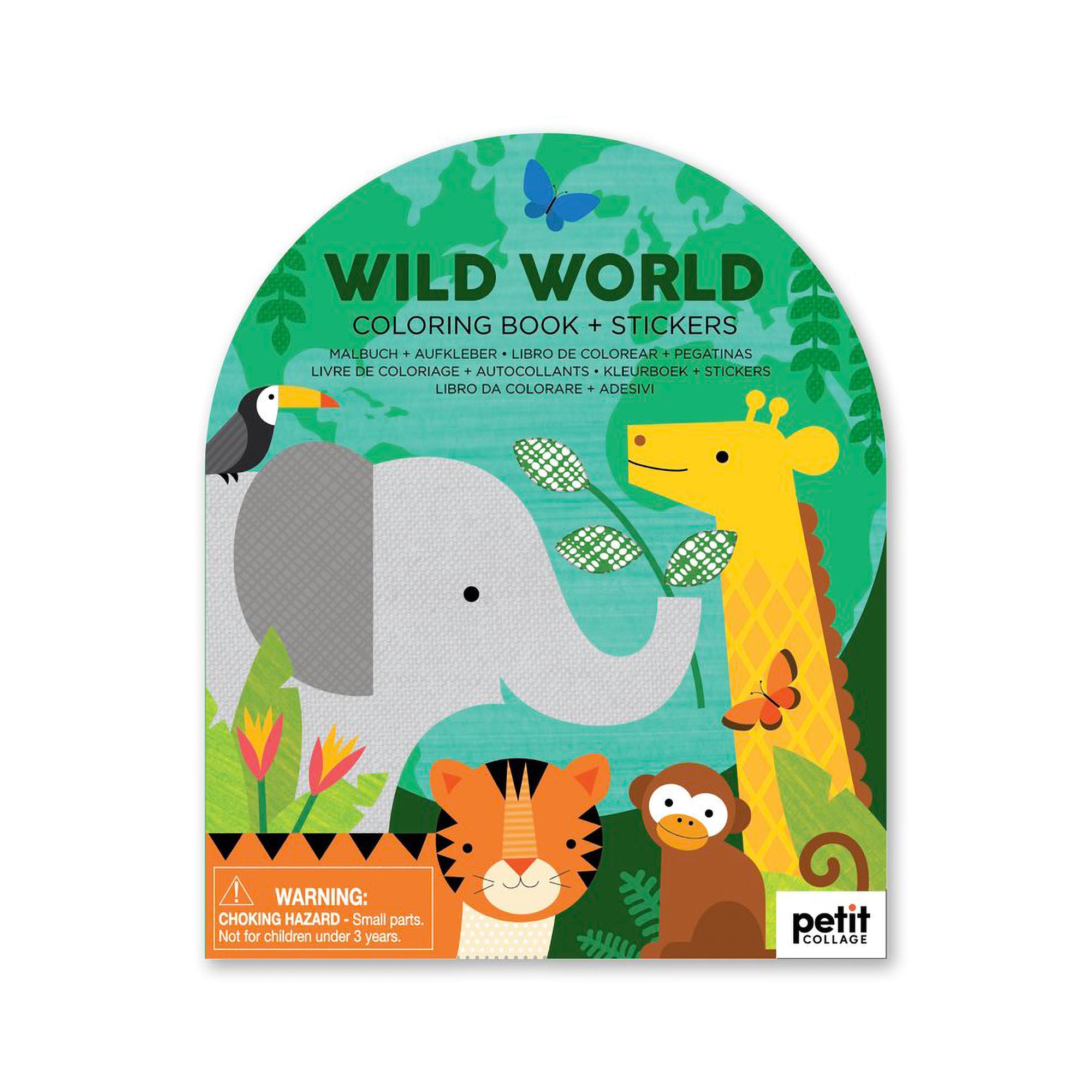 Wild World Colouring Book & Stickers: Endless Creative Fun!
