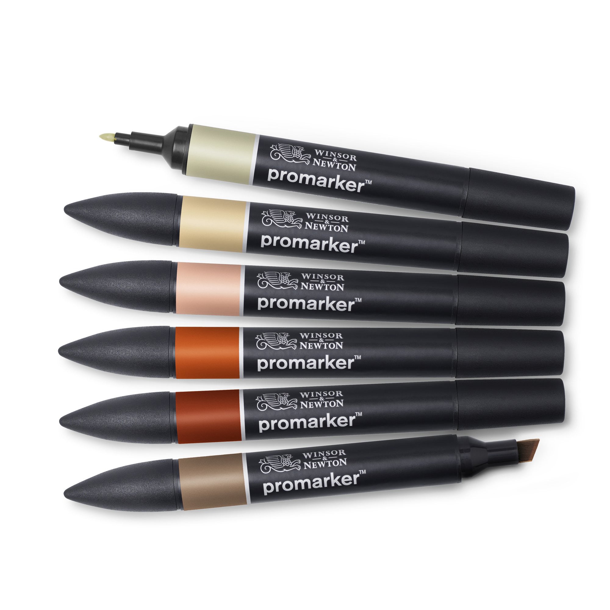 Unleash Your Creativity with 6-Piece Earth Tones Double-Tip Promarker Marker Set