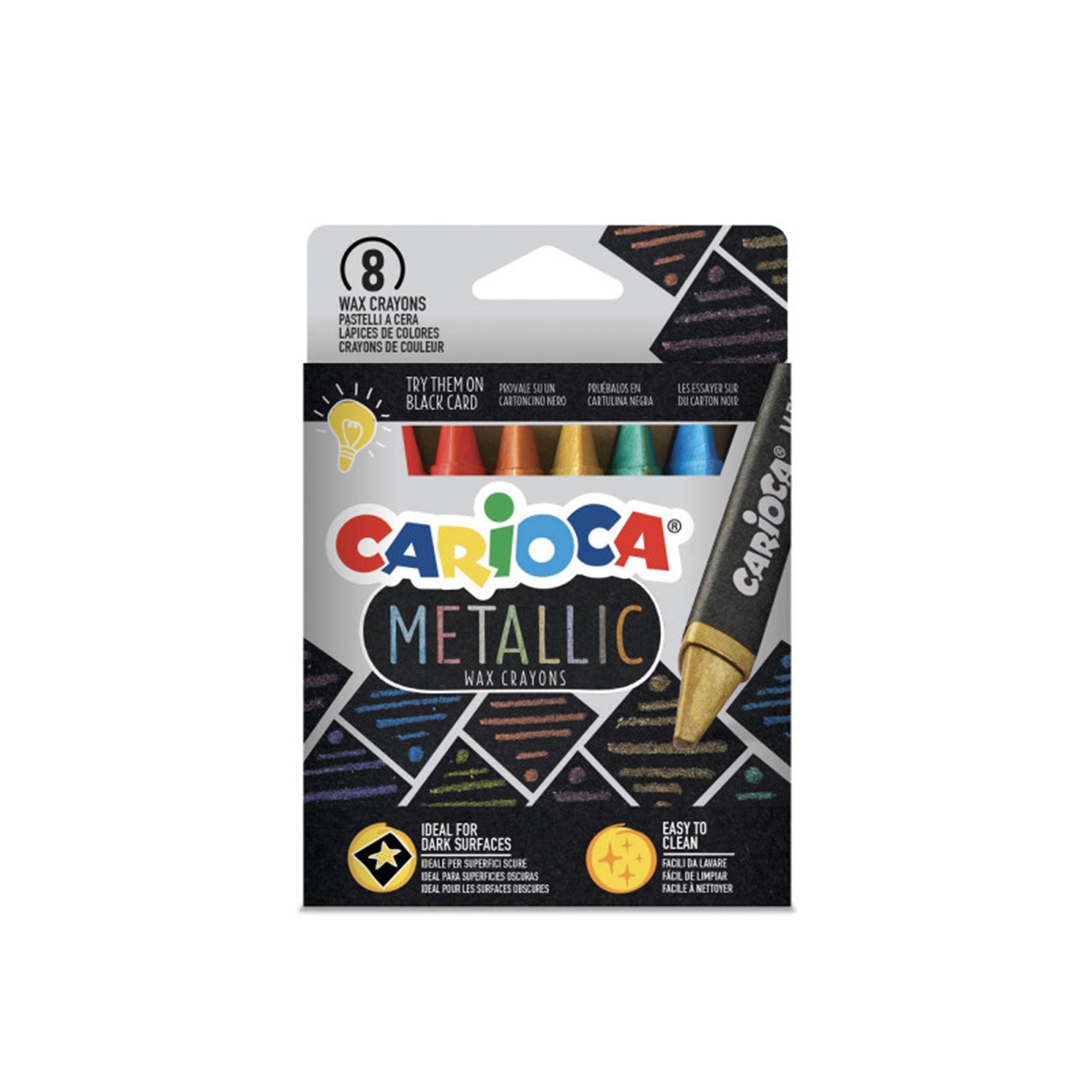 Gorgeous 8-Pack Metallic Wax Crayons