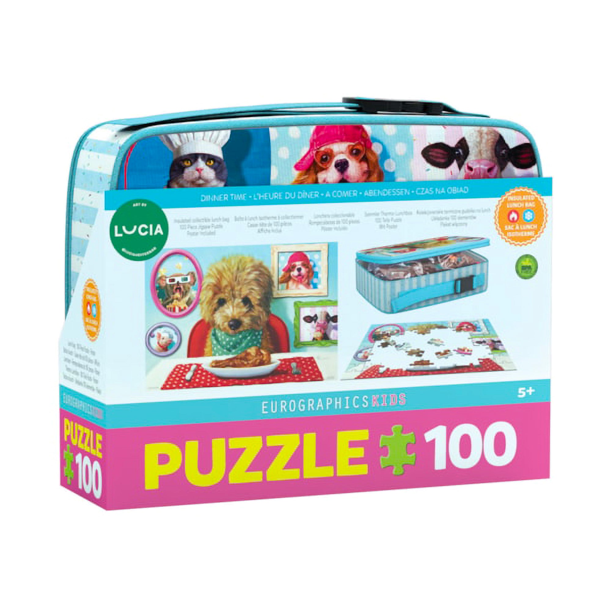 Delightful 100-Piece Puzzle Lunch Box - Dinner Time