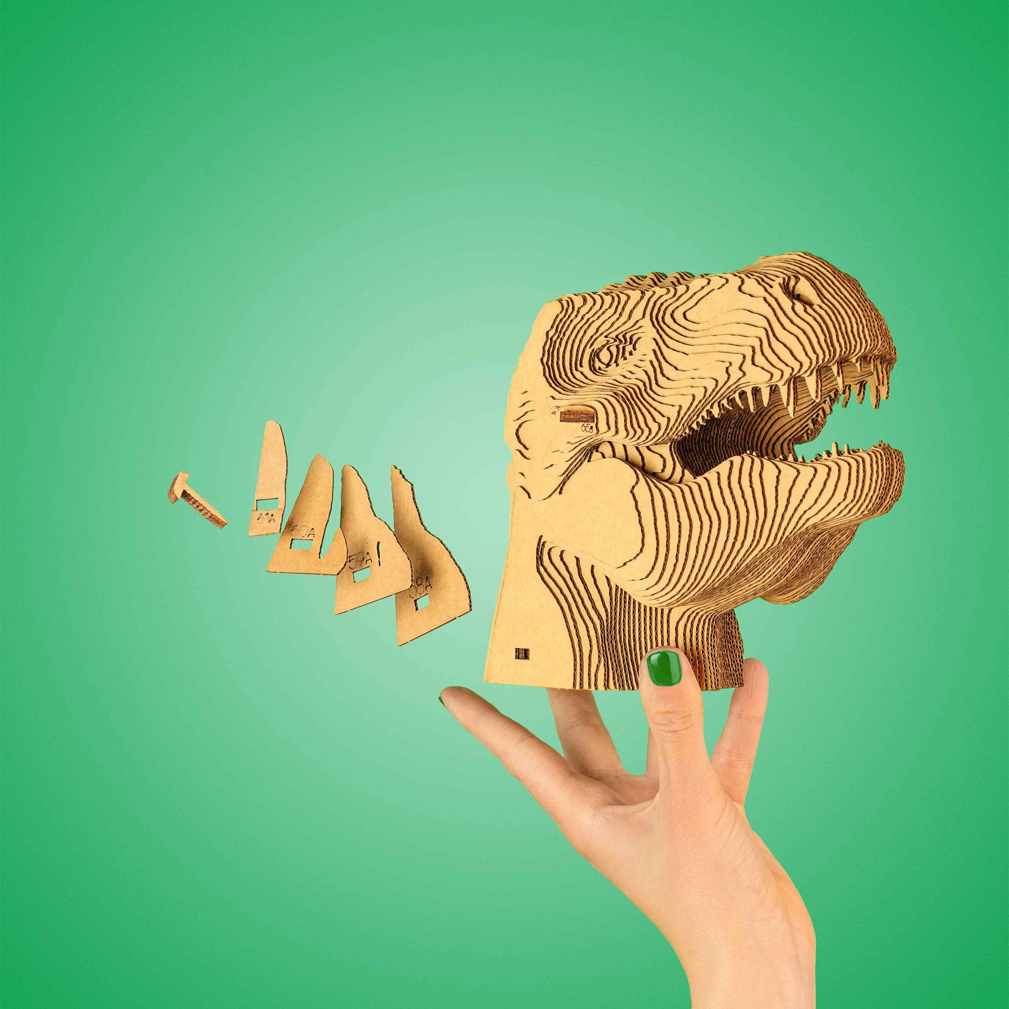 Thrilling 3D Cardboard T-Rex Puzzle