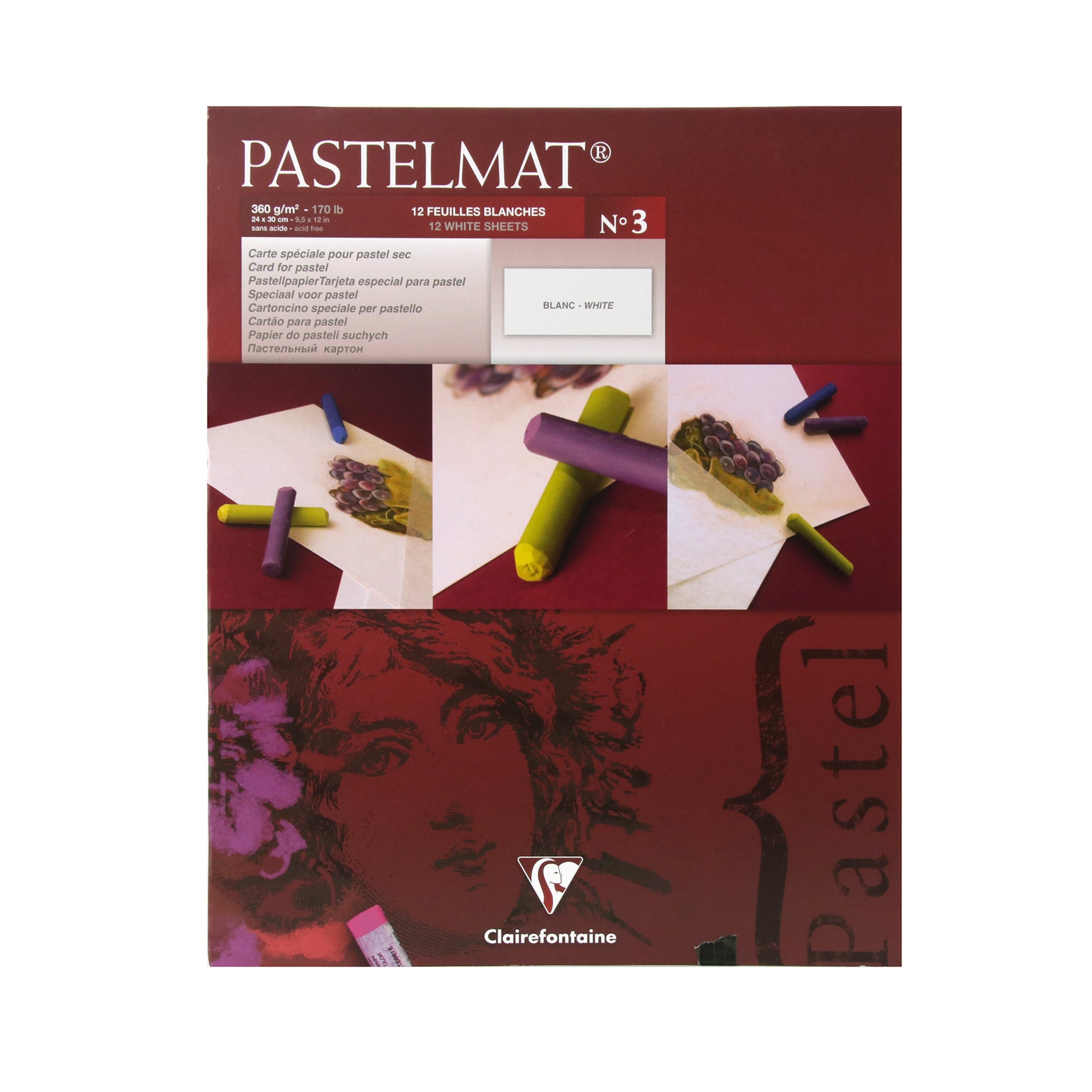 Stunning 12-Sheet Pastelmat Pad in White