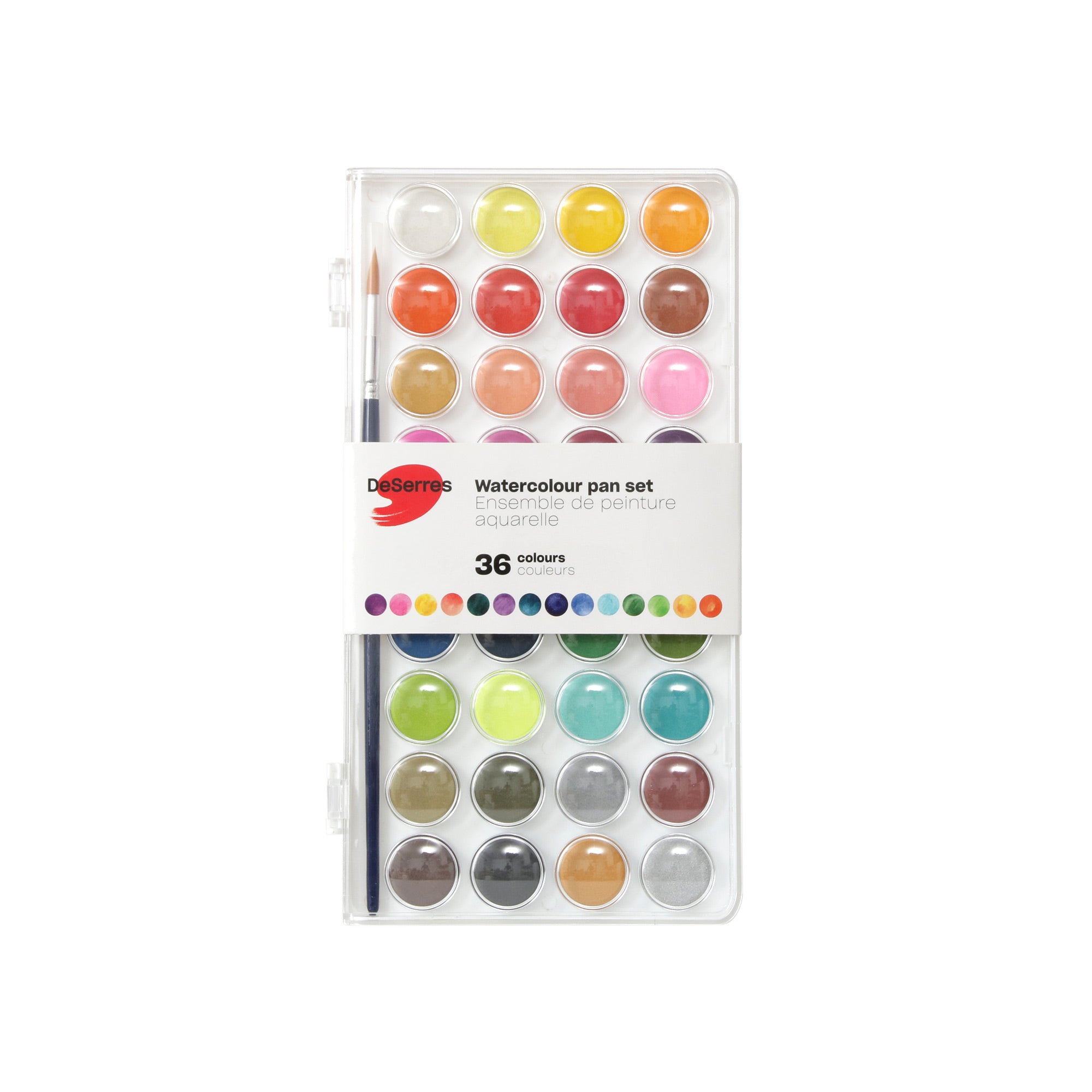 36-Color Watercolor Set - Ideal for Artists on the Move