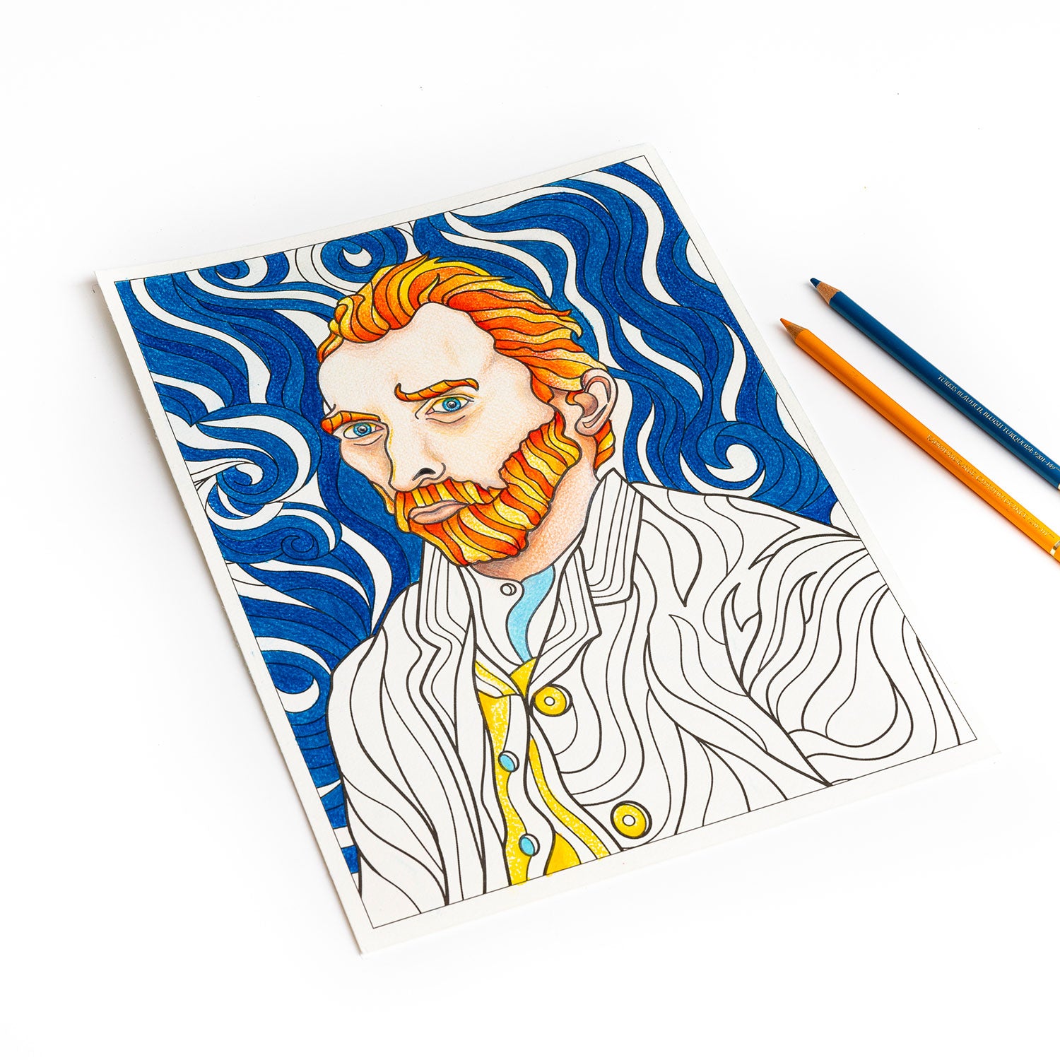 Vincent Van Gogh Bilingual Colouring Book: Unleash Your Inner Artist!