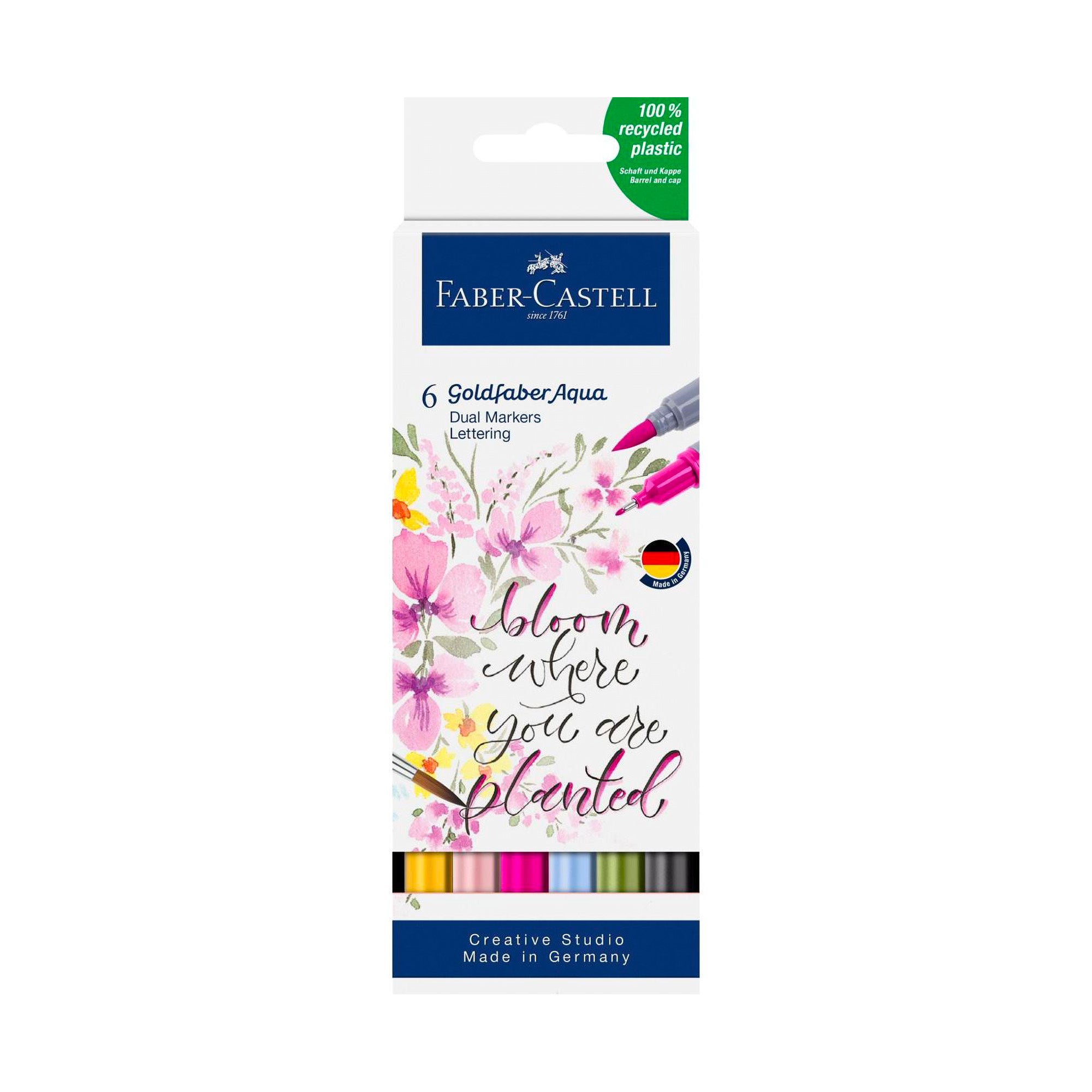 6-Pack Goldfaber Aqua Dual Markers - Ideal for Stunning Lettering