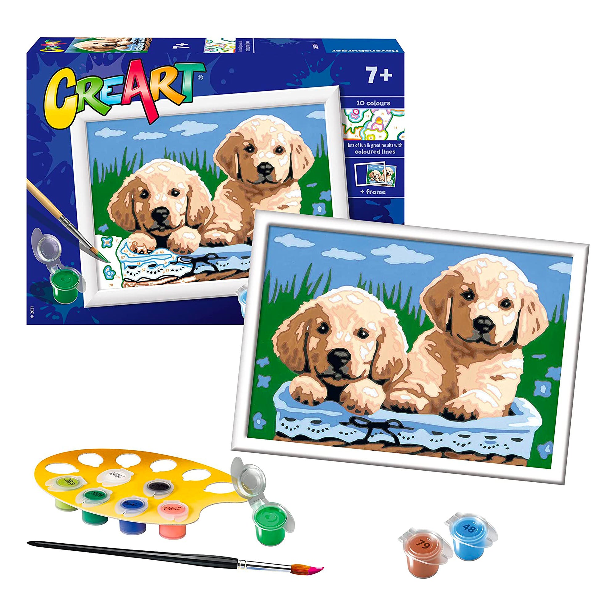 CreArt Kids' Enchanting Puppy Paint by Number Kit