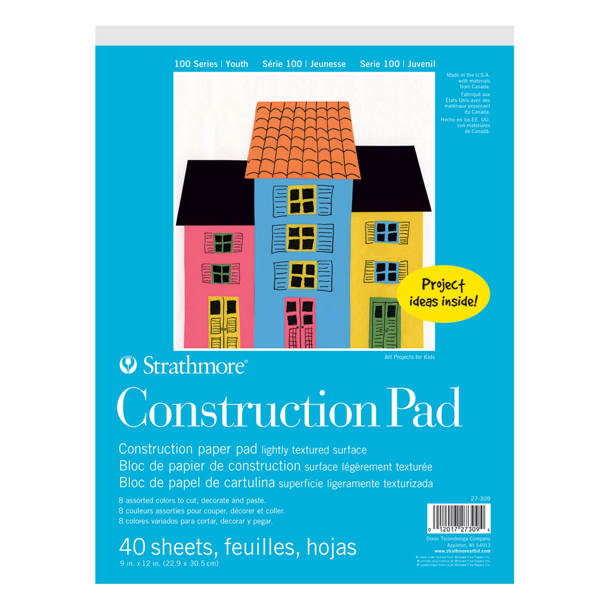 Vibrant Construction Pad - 40 Sheets, 9x12 Inches