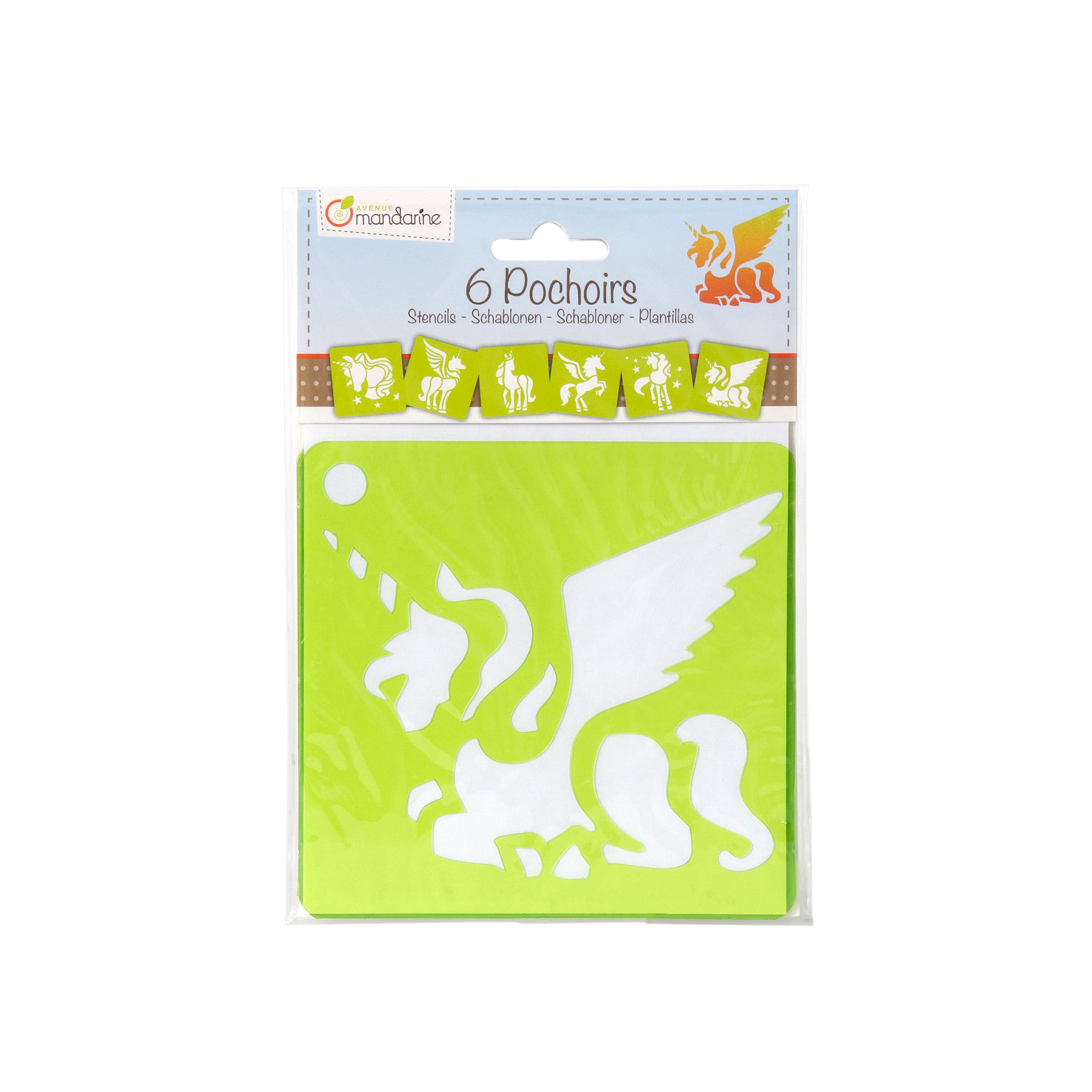 Magical 6-Pack Unicorn Stencils