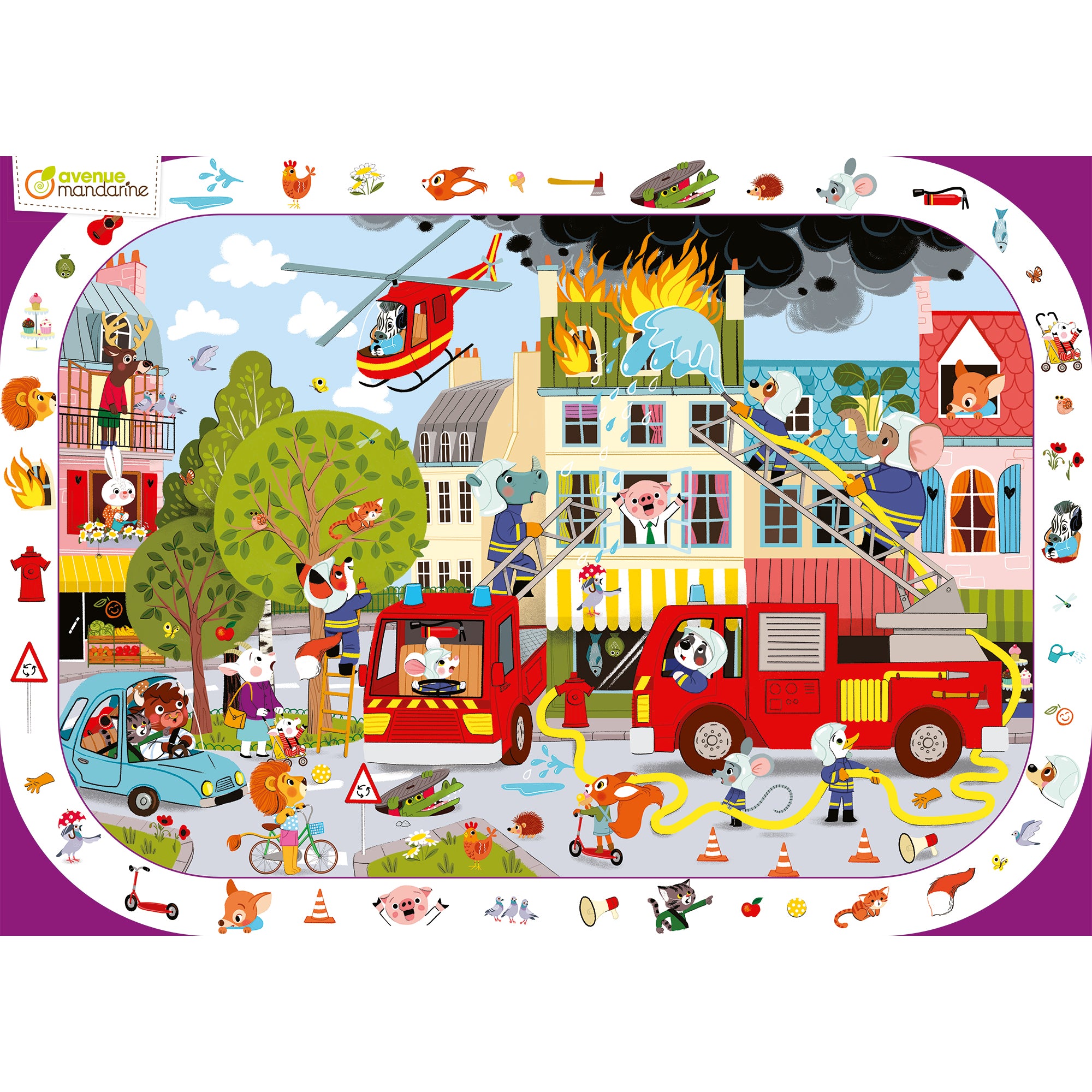 76-Piece Firefighters Observation Puzzle - Engaging Fun for Kids!