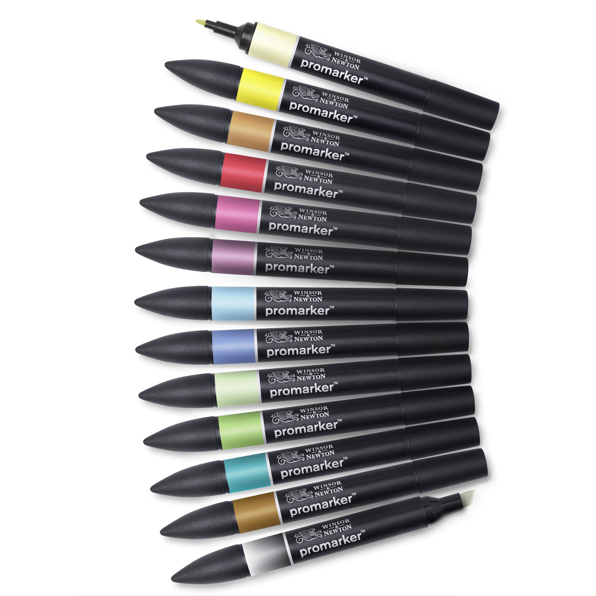13-Piece Double-Tip Promarker Marker Set: Assorted Colors with Bullet and Chisel Tips - Unleash Your Creativity!
