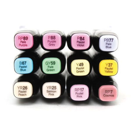 12-Piece Pastel Touch Twin Marker Set: Unleash Your Creativity!