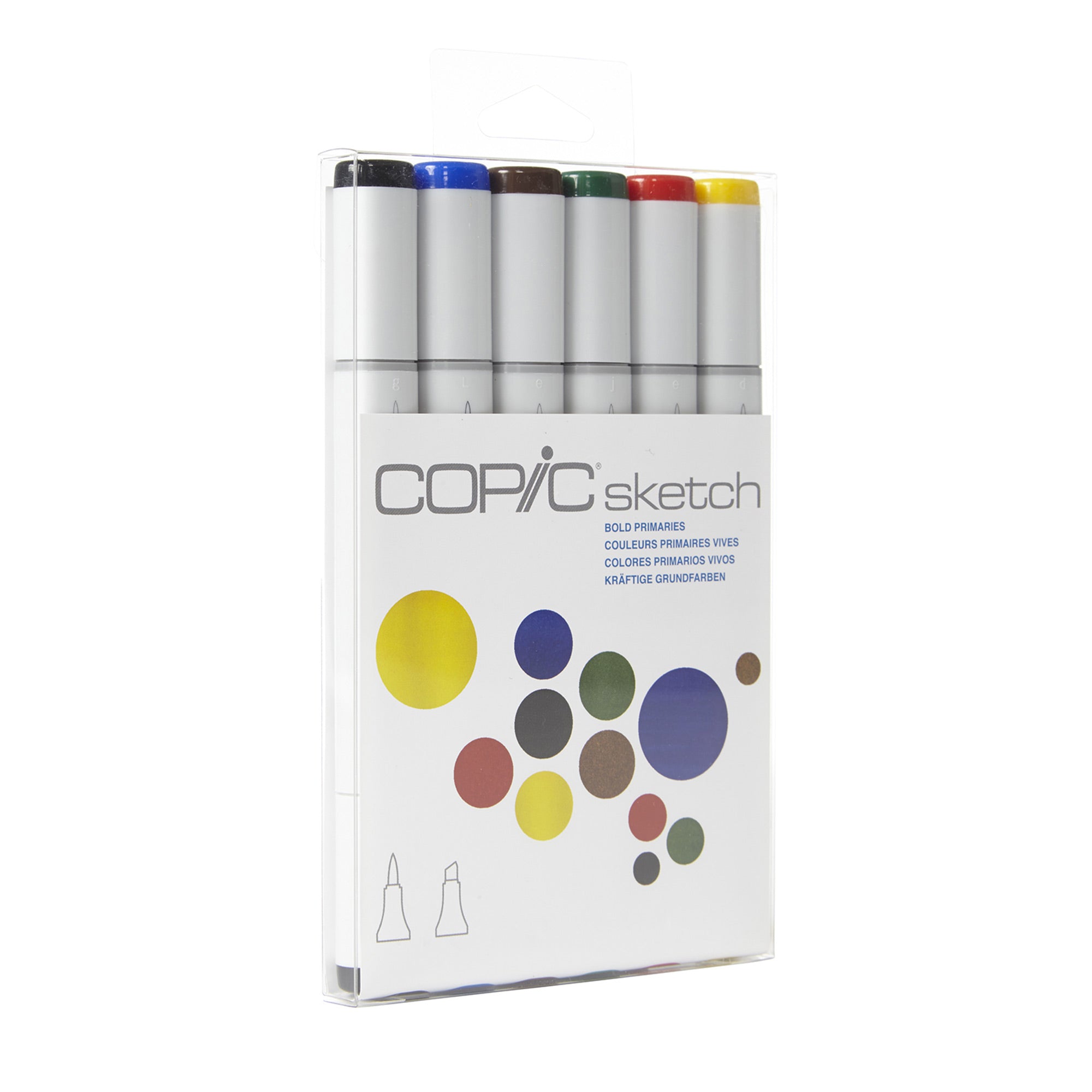6-Pack Bold Primary Copic Sketch Markers - Unleash Your Creativity!
