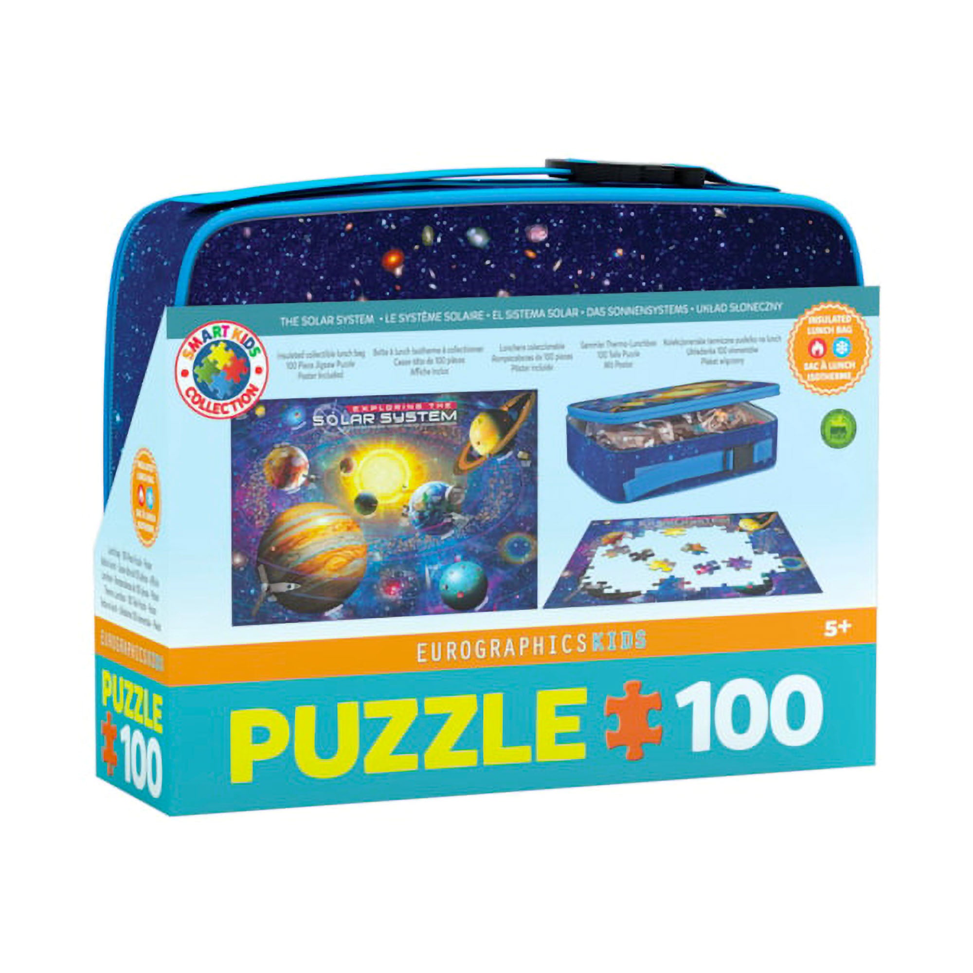Solar System 100-Piece Puzzle Insulated Lunch Box - A Fun Gift for Kids!