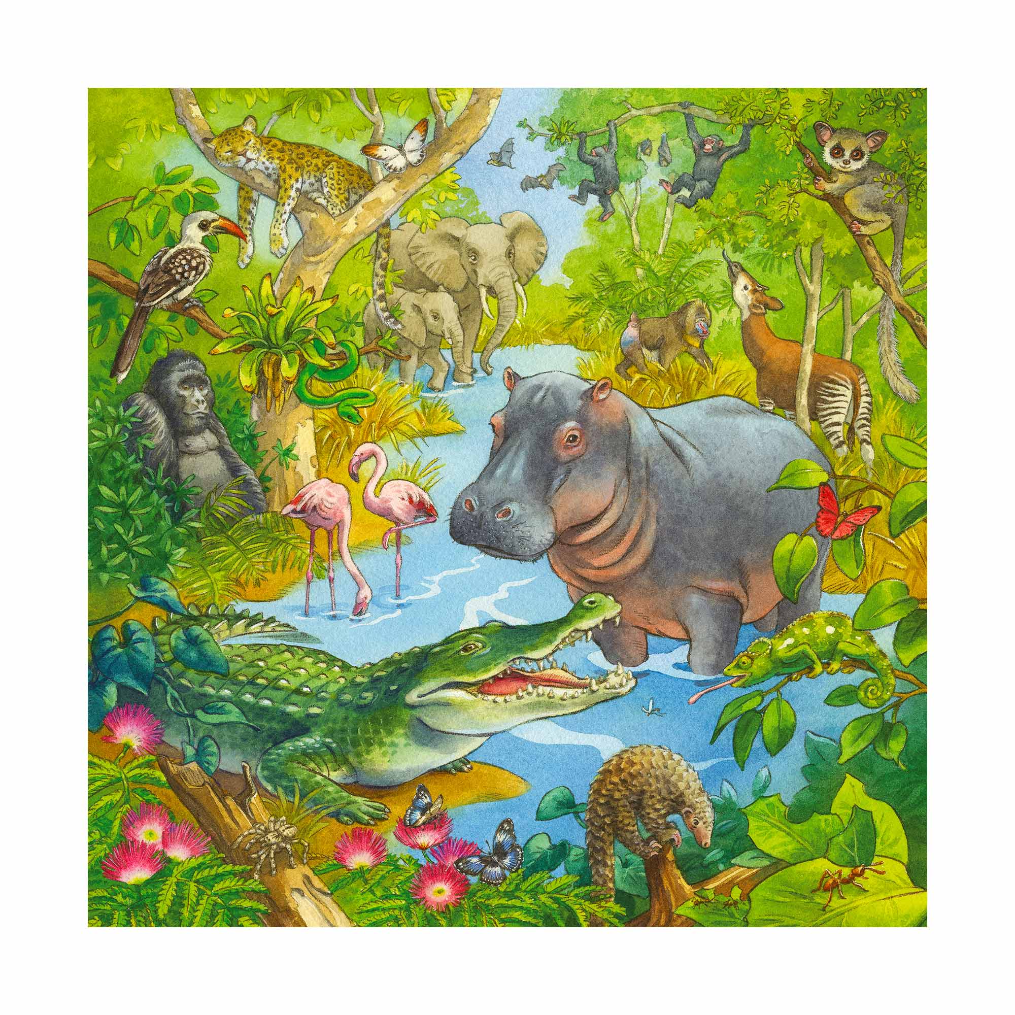 3-Pack 49-Piece Jungle Fun Puzzle Set
