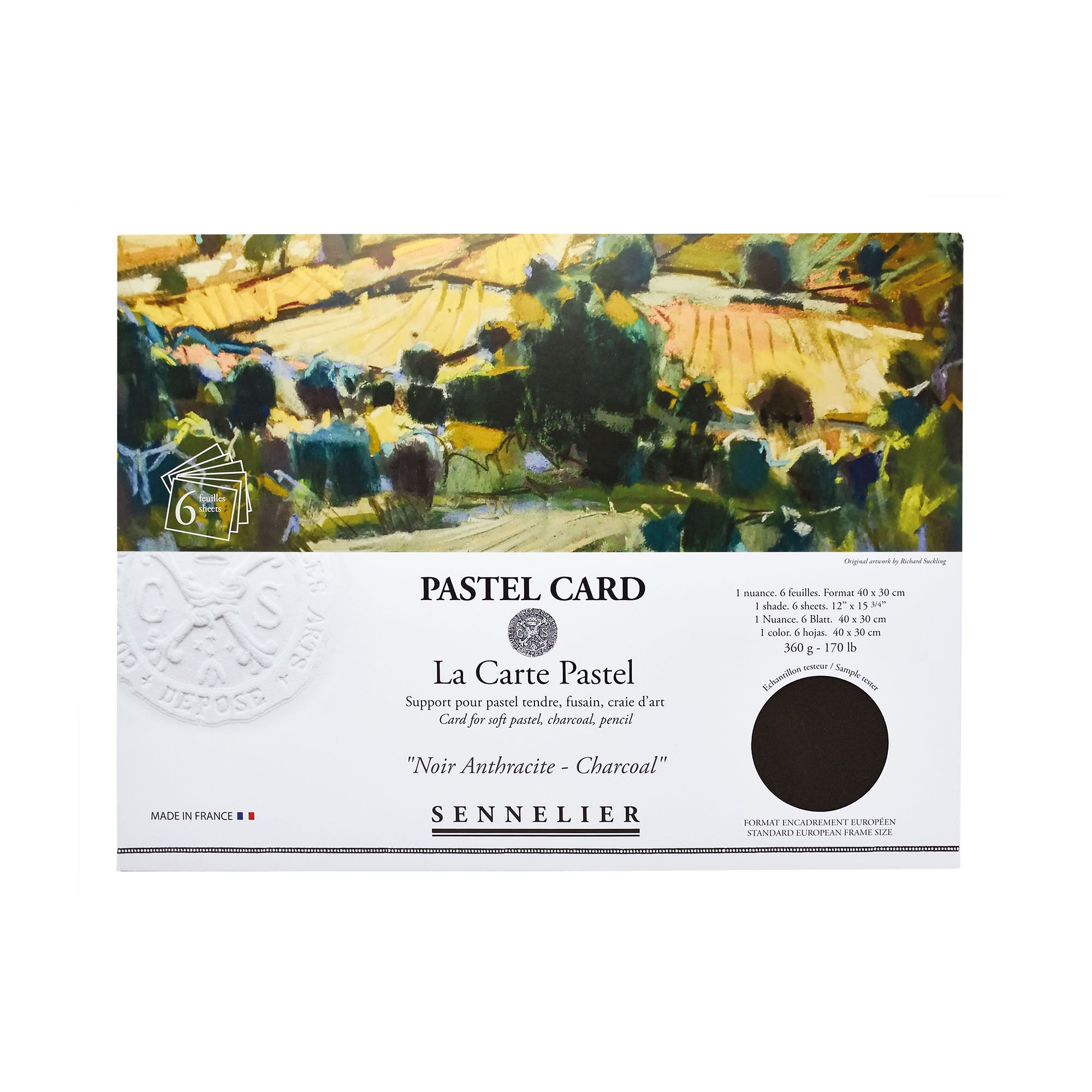 Stunning 6-Pack Pastel Cards in Charcoal Shade