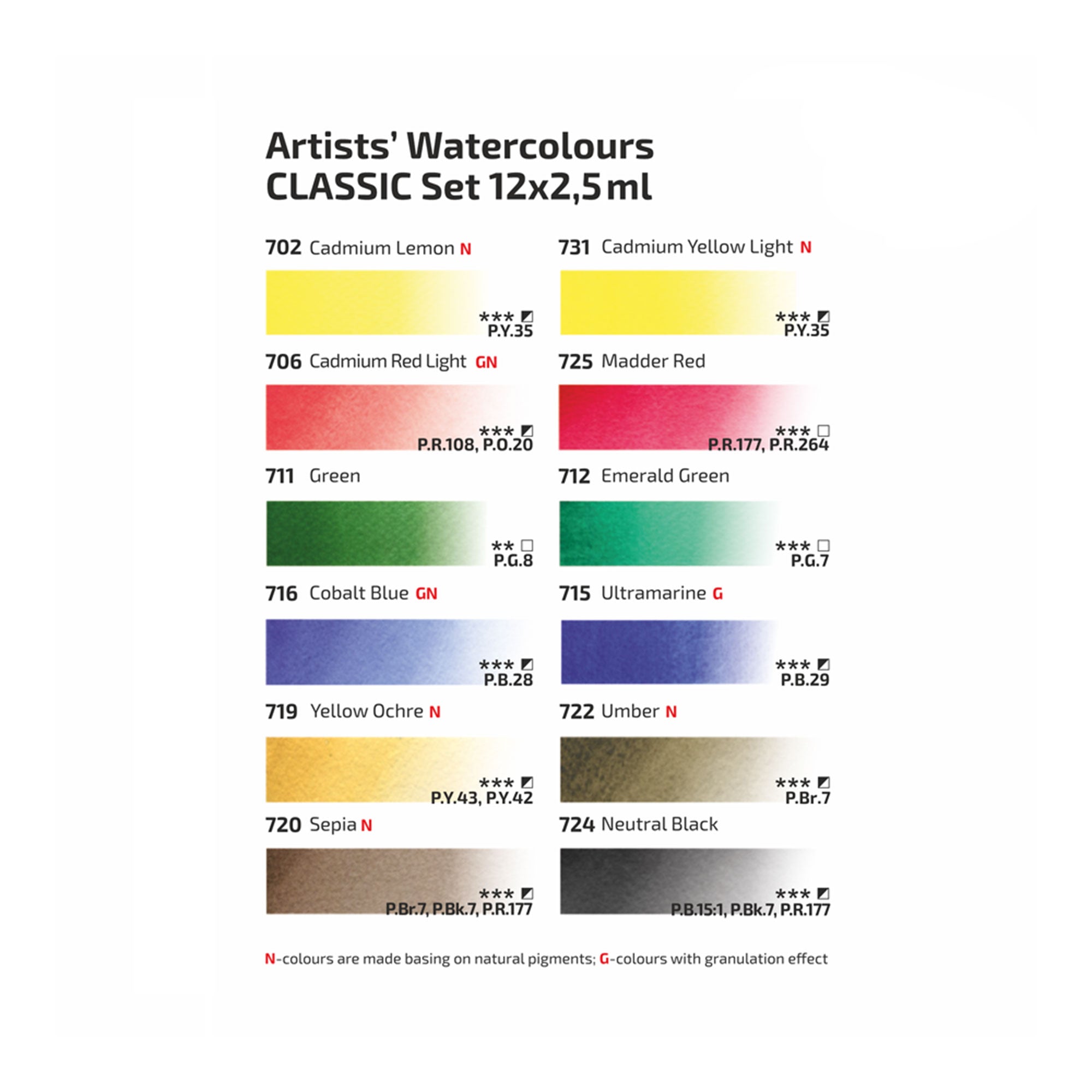Exquisite 12-Pan Fine Art Watercolour Paint Set