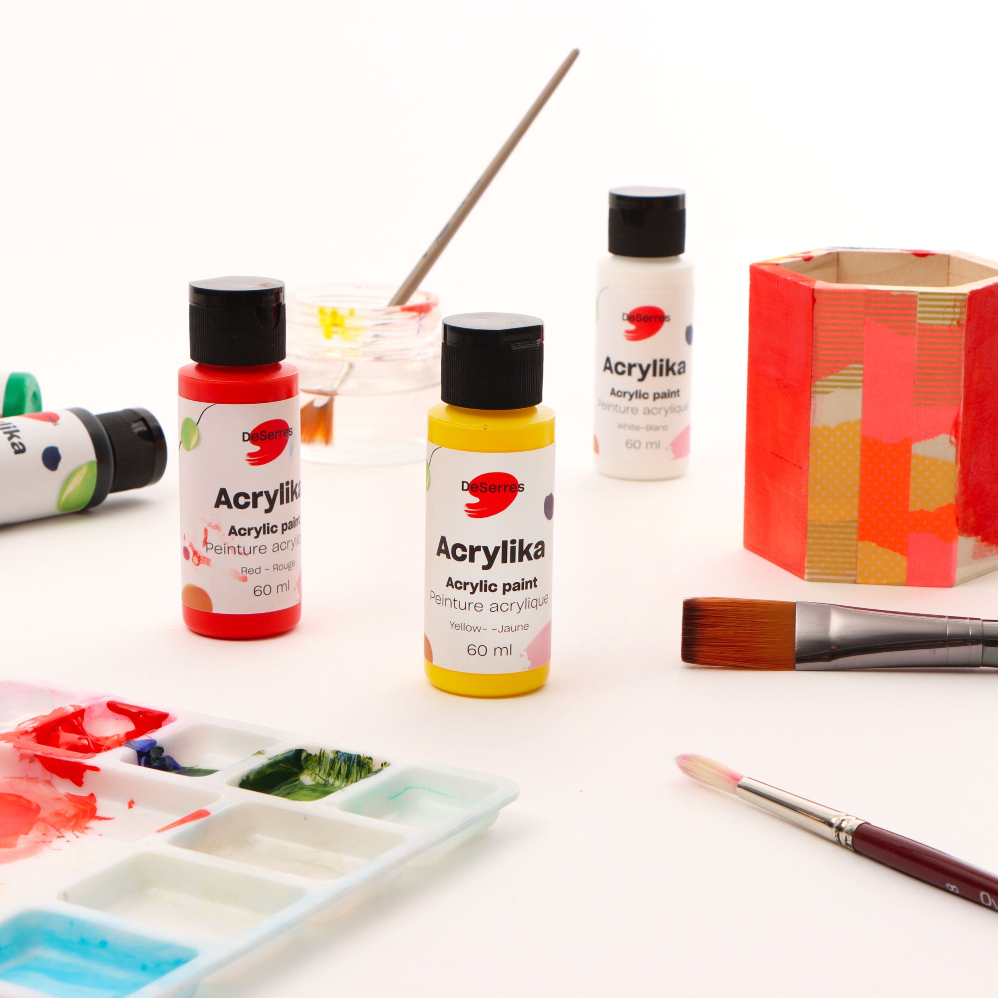 Amazing Acrylika Paint Kit - 6 Bottles of 60 ml Each