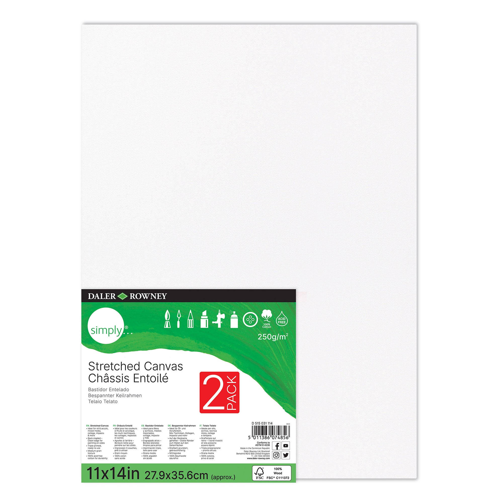Grab This 2-Pack of Simply Canvases - 14 X 18 Inches!