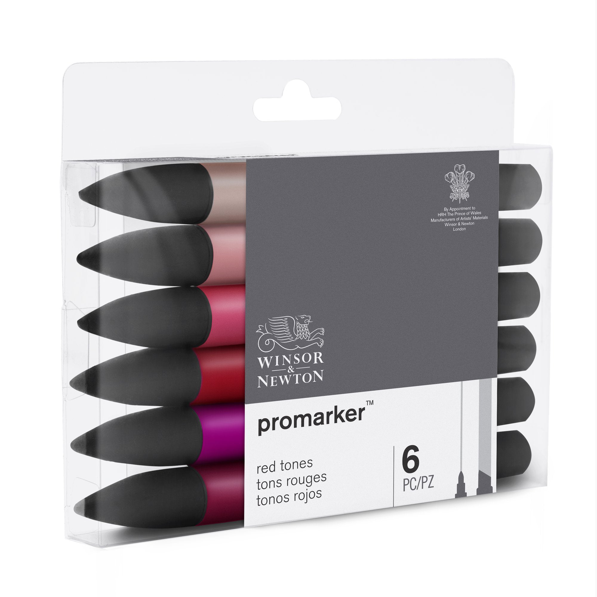 Irresistible 6-Piece Double-Tip Promarker Marker Set in Stunning Red Tones