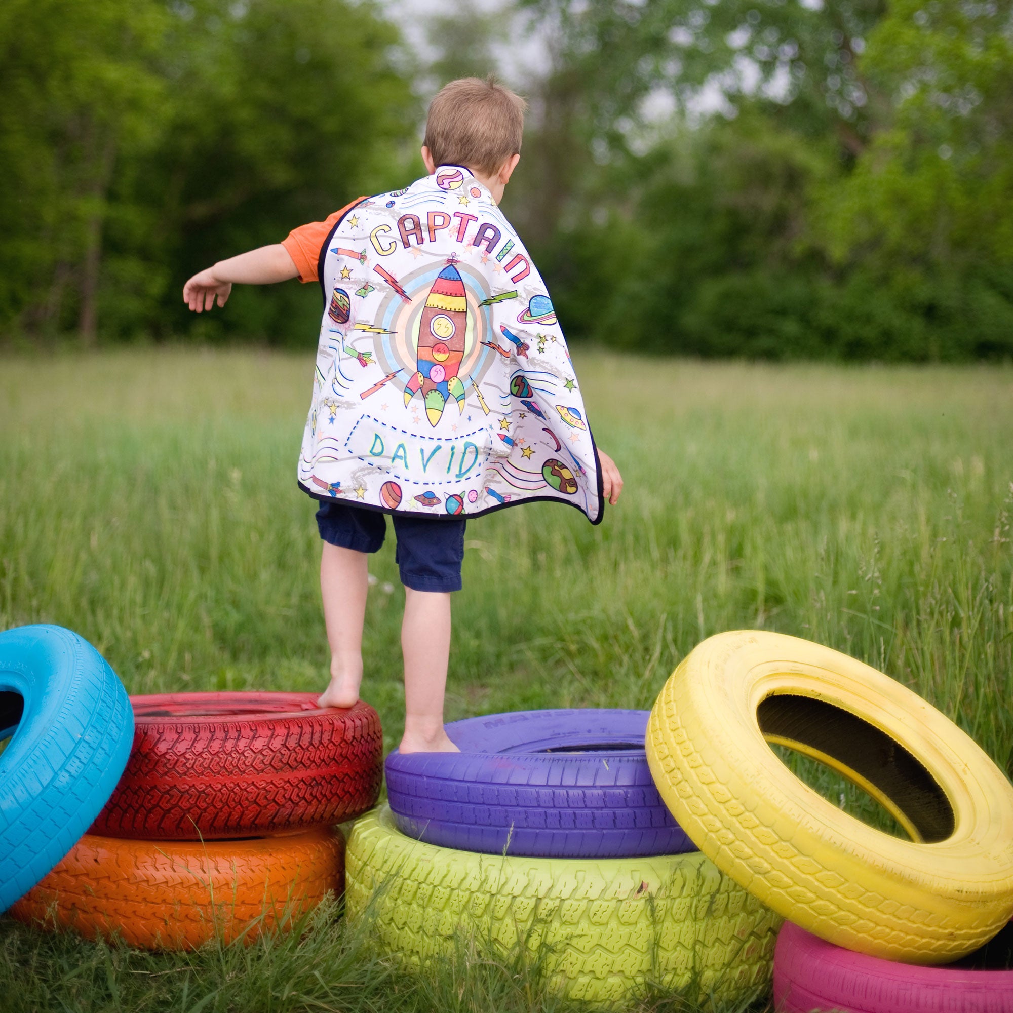 Great Pretenders Colour-A-Cape - Rocket: Unleash Your Creativity!