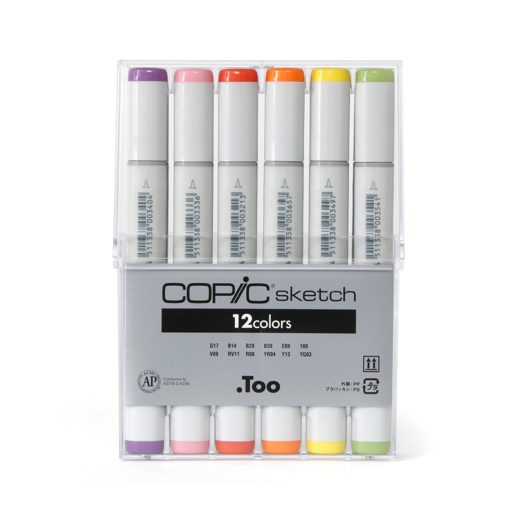 Must-Have 12-Pack Copic Sketch Markers - Basic Set