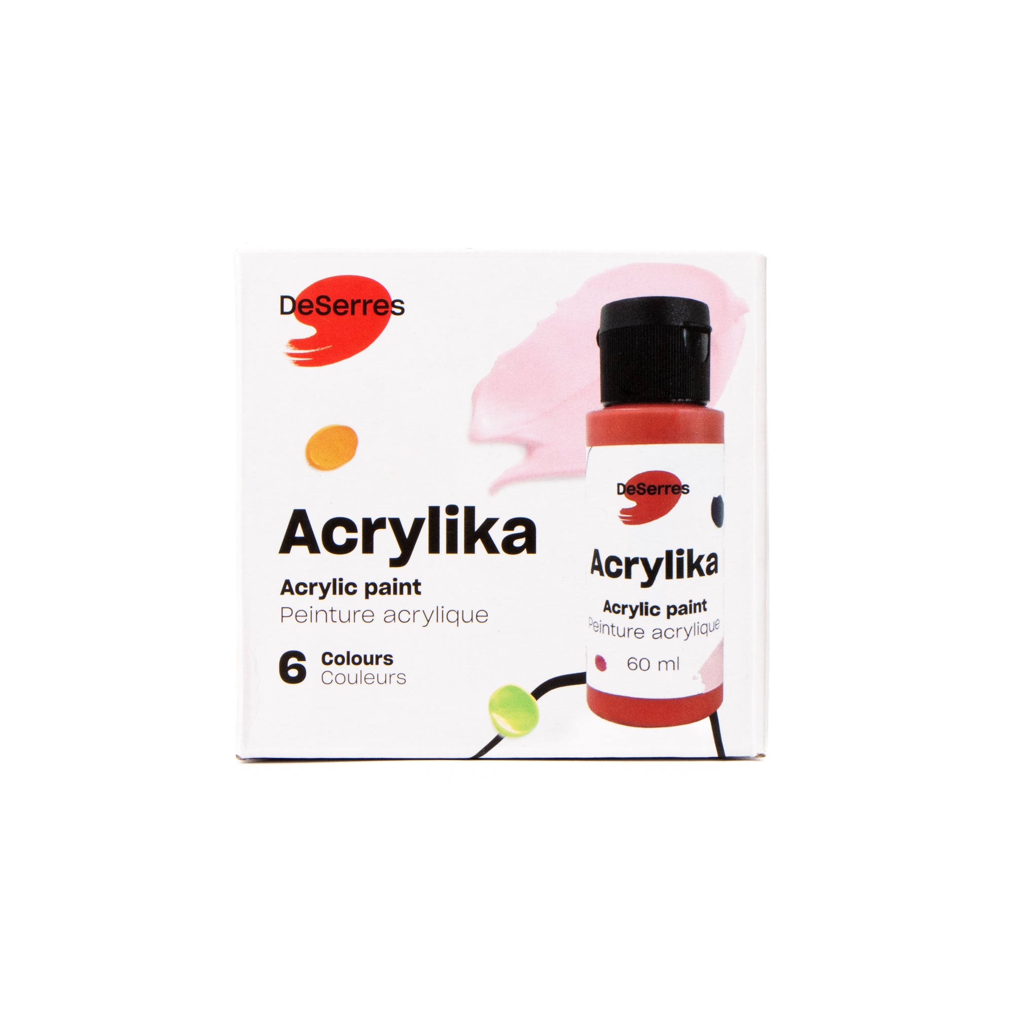 Amazing Acrylika Paint Kit - 6 Bottles of 60 ml Each
