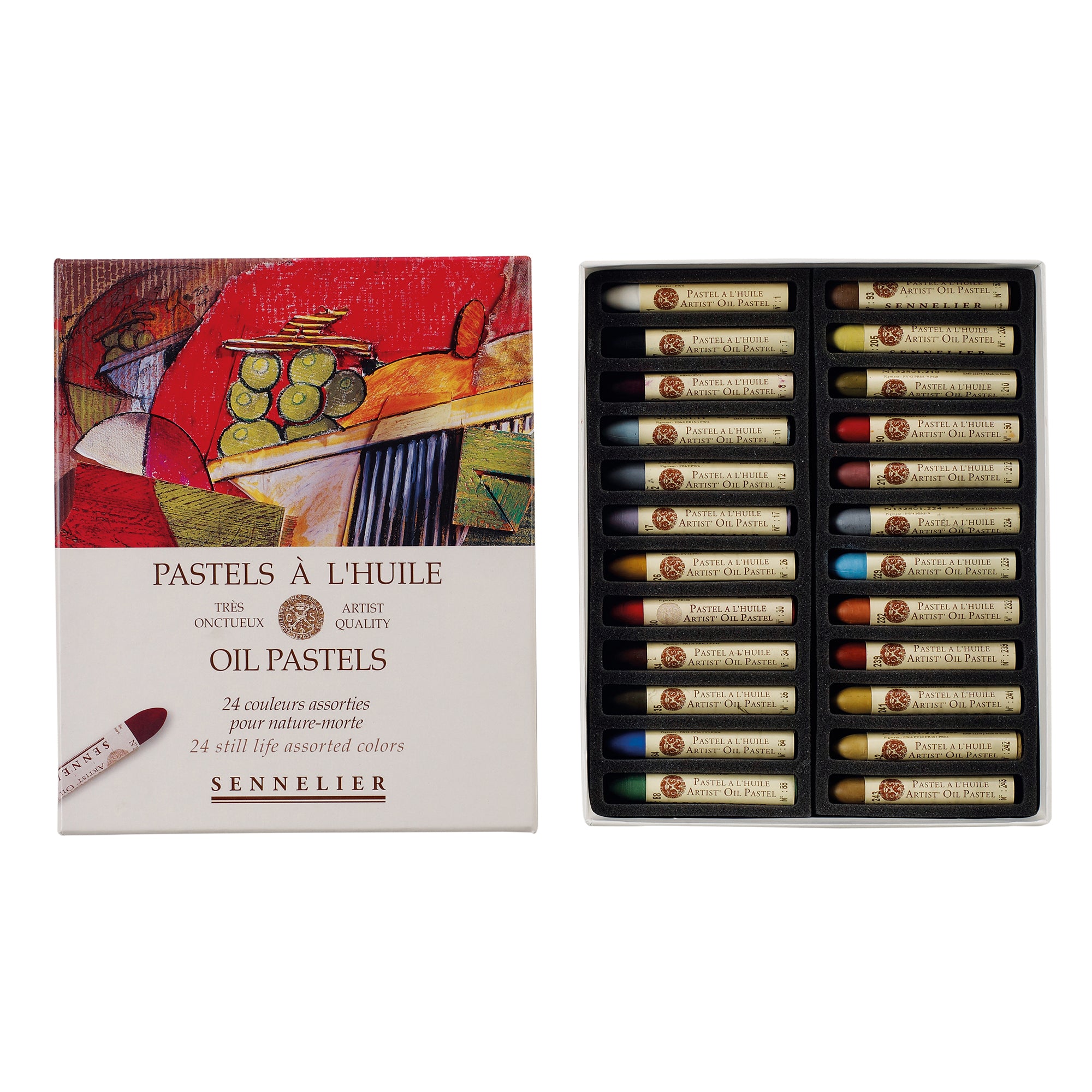 Stunning 24-Piece Oil Pastel Set for Captivating Still Life Art