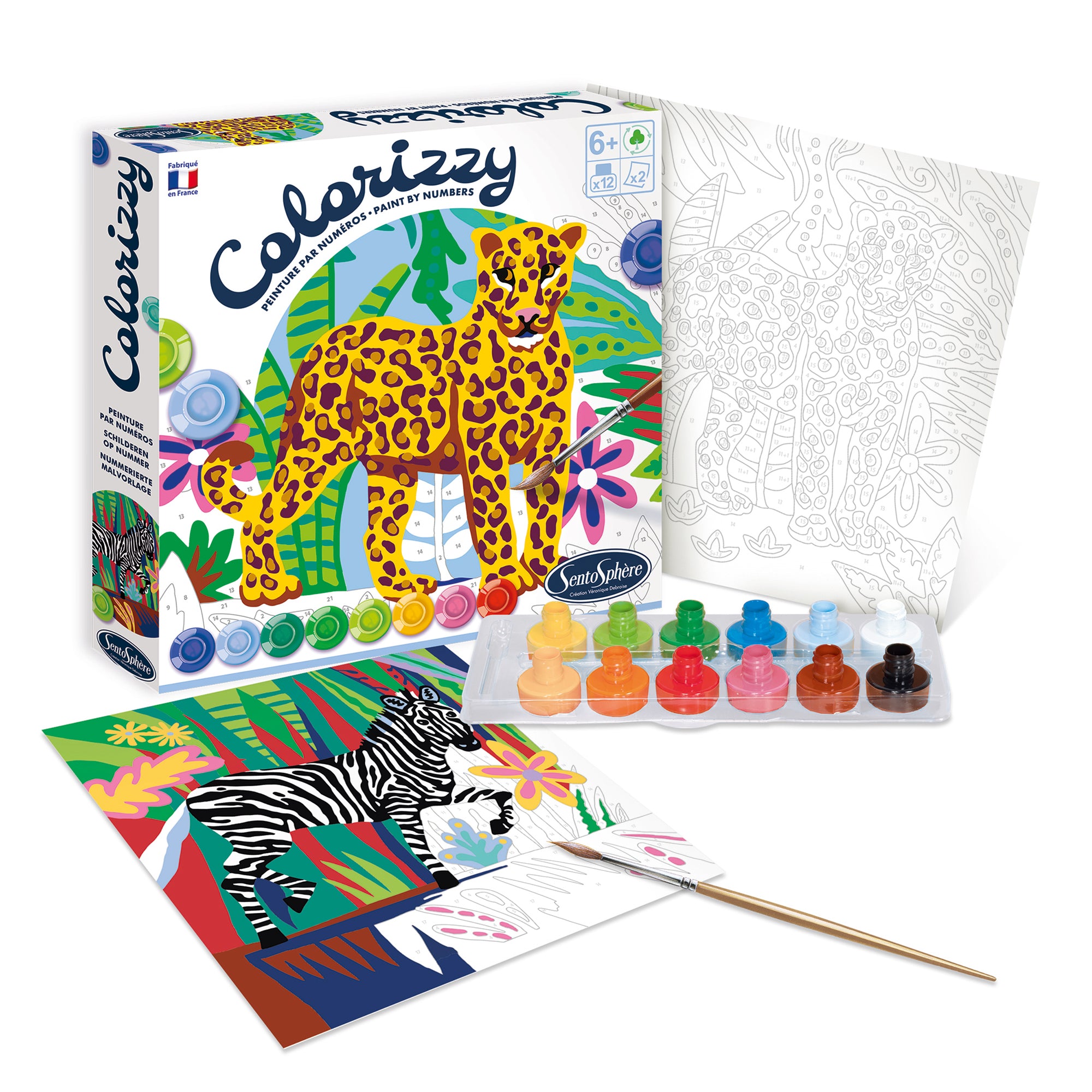 Colorizzy Zebra & Leopard Paint by Numbers - Unleash Your Creativity!